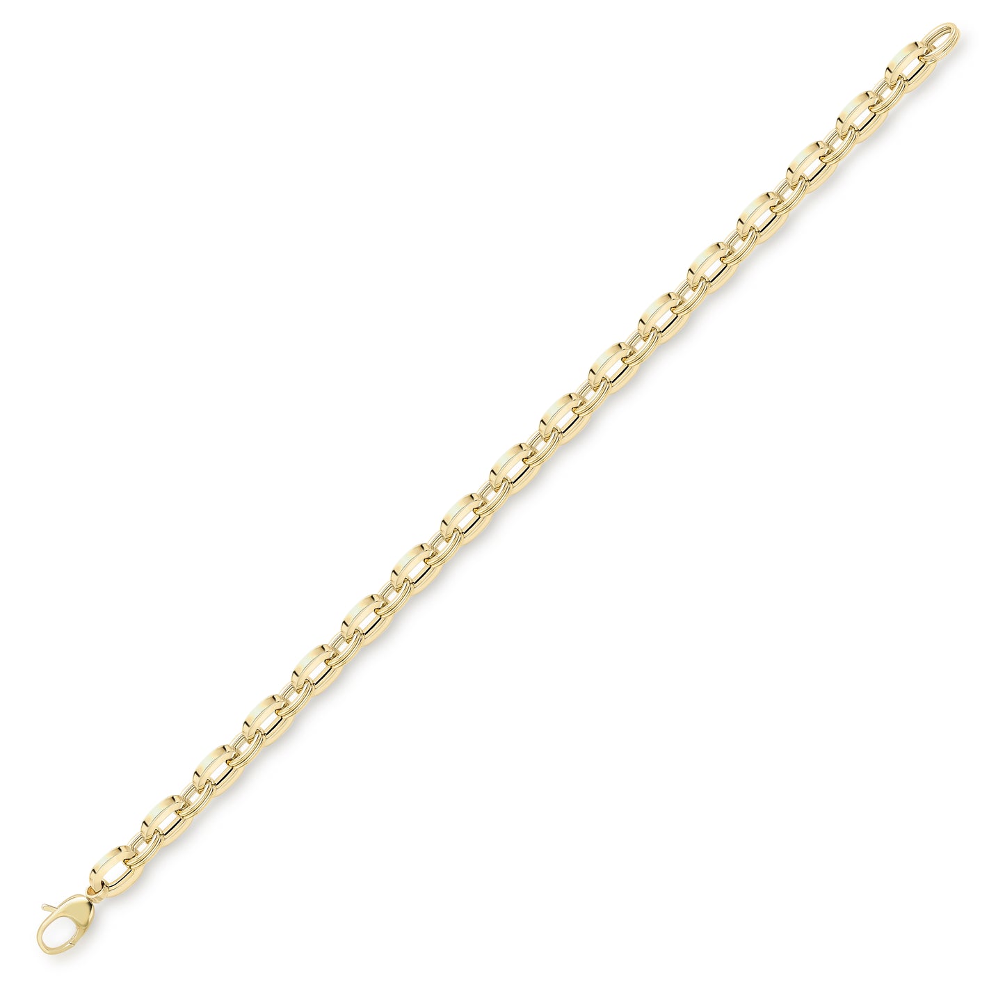 9ct Gold Double Oval Link Bracelet