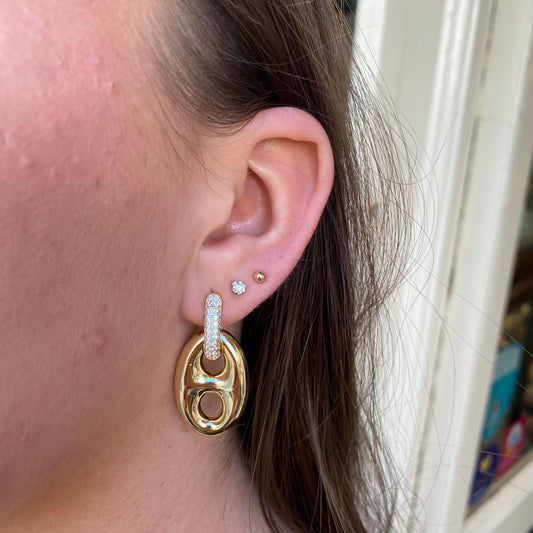 Sunshine Anchor Link Drop Earrings - John Ross Jewellers