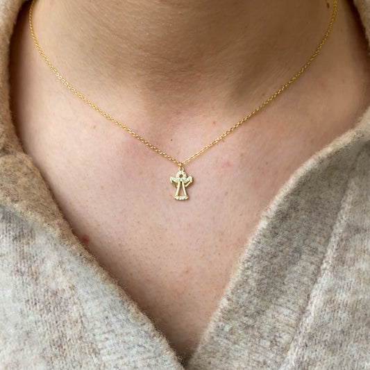 Sunshine Guardian Angel Necklace | 42+3cm - John Ross Jewellers