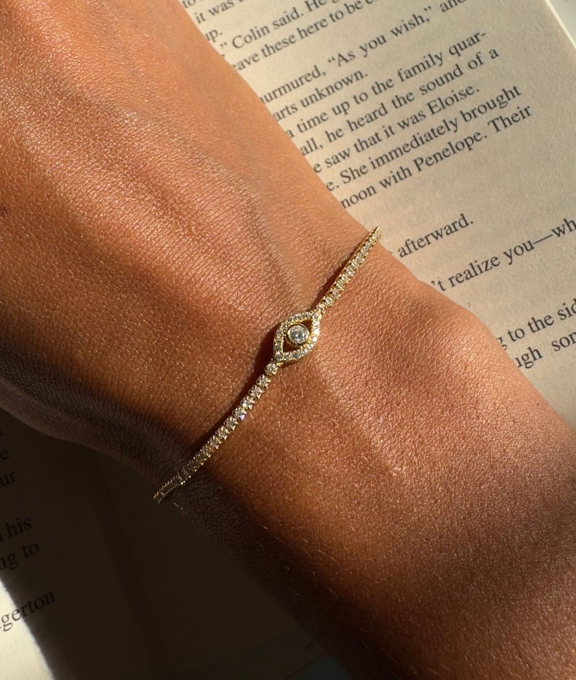 Sunshine Evil Eye Tennis Bracelet