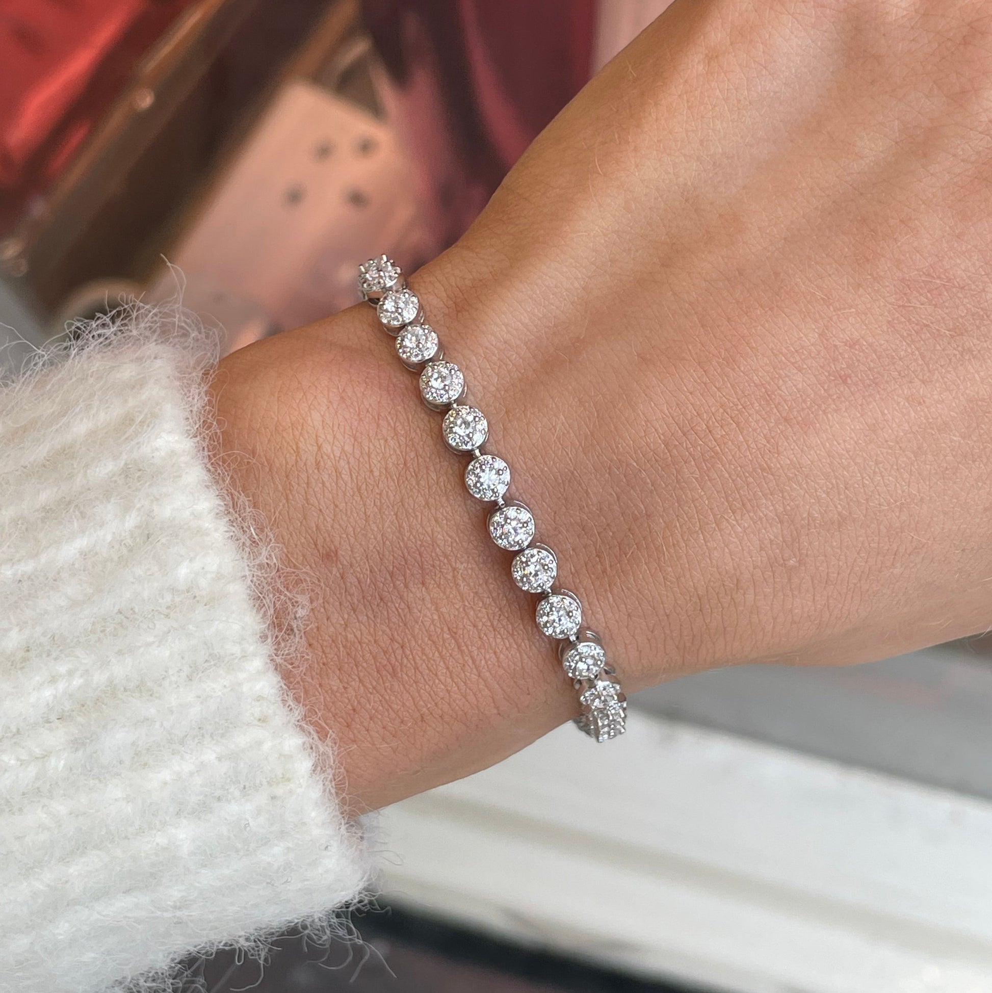 Silver CZ tennis Bracelet | 17+3cm - John Ross Jewellers