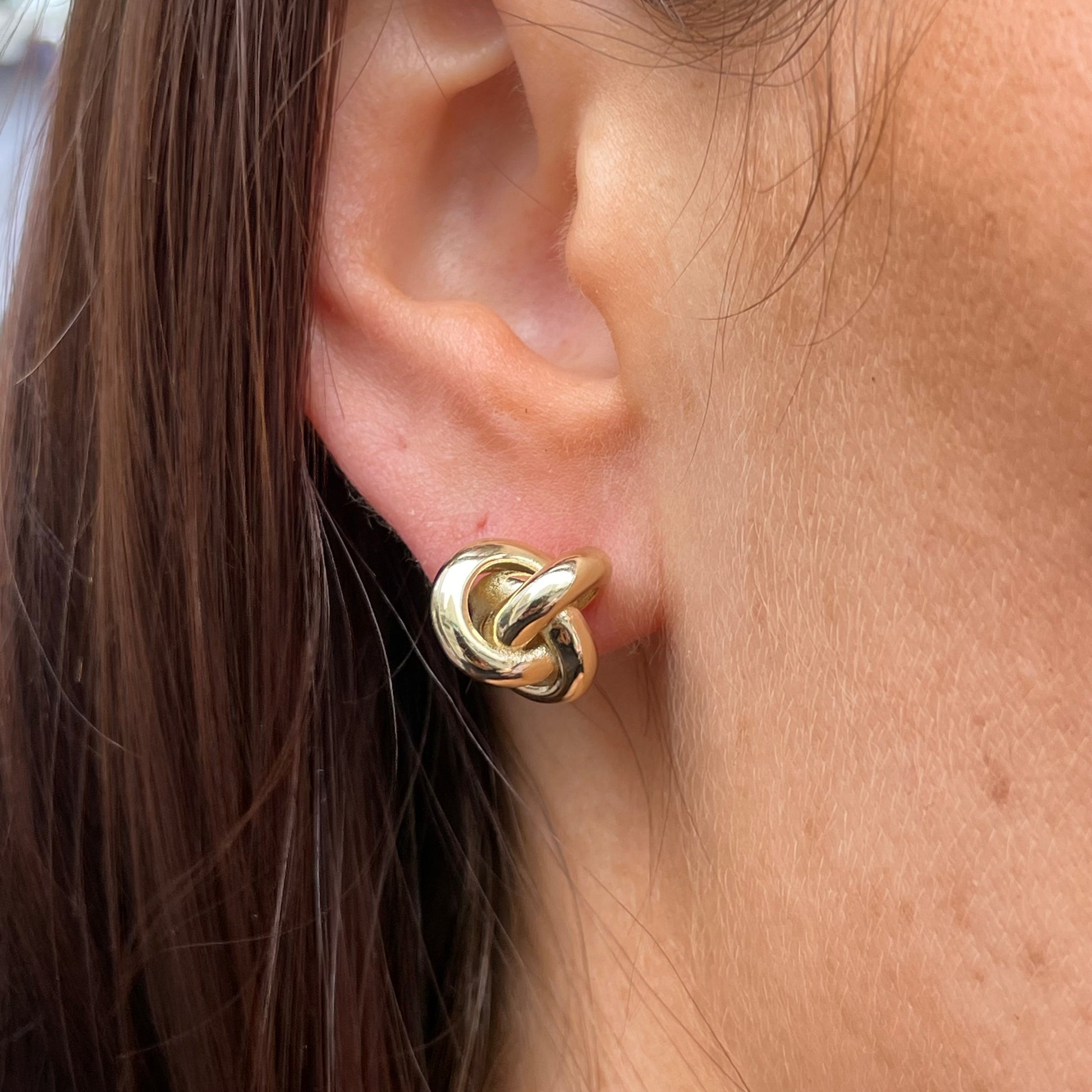 Sunshine Chunky Knot Stud Earrings - John Ross Jewellers