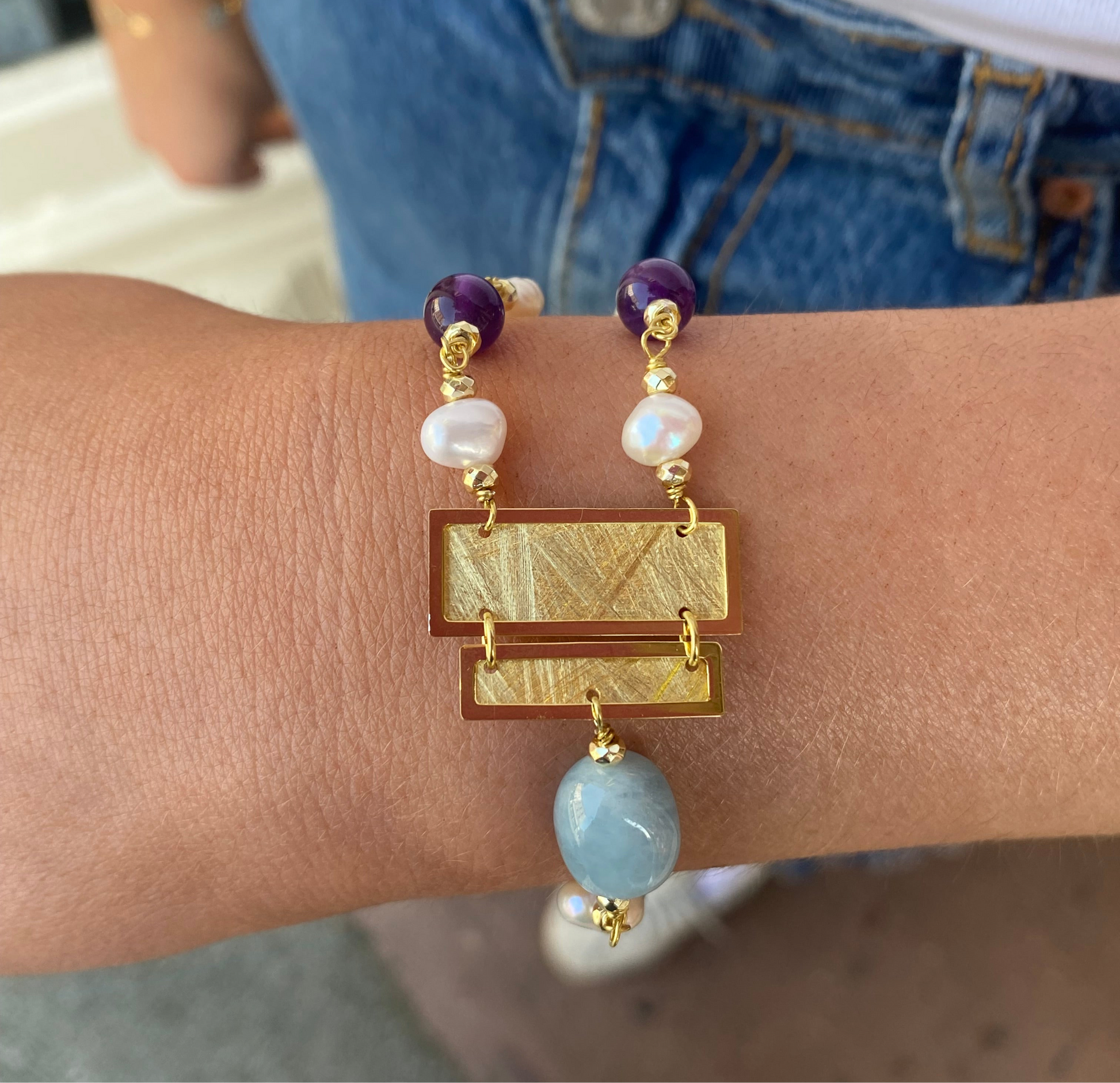 Baroque Bracelet | Istro | Amethyst - John Ross Jewellers