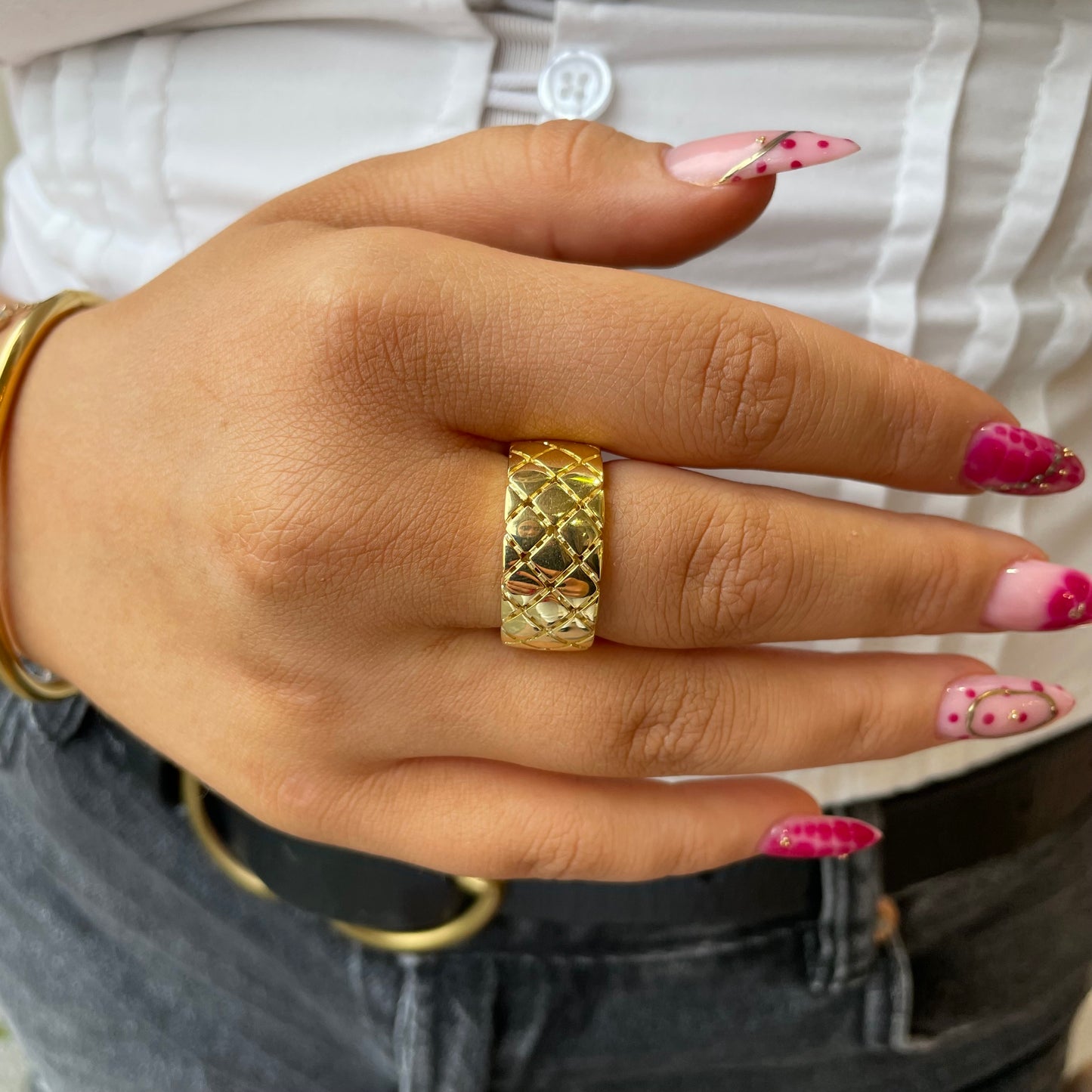 Sunshine Chunky Matelassé Ring - John Ross Jewellers