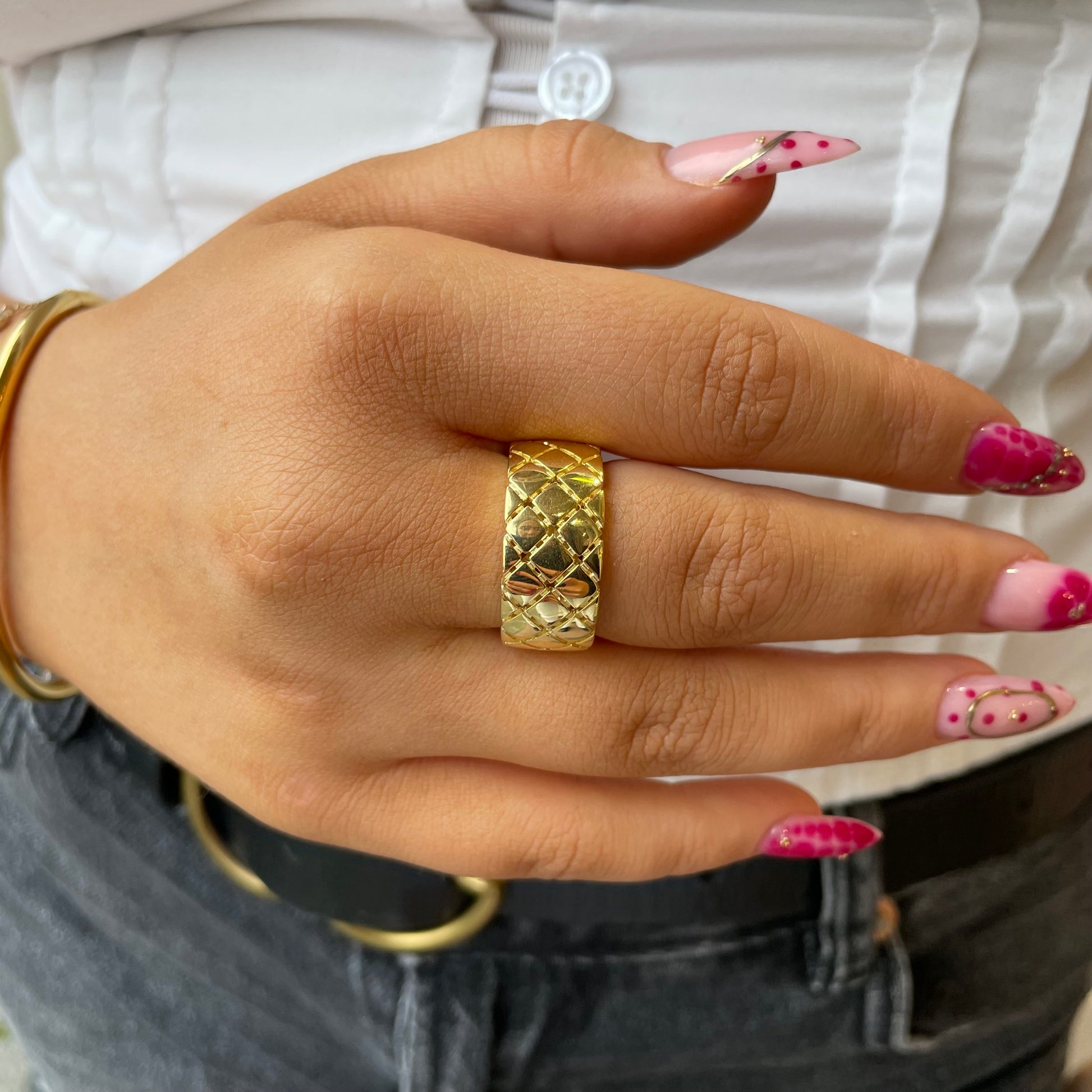 Sunshine Chunky Matelassé Ring - John Ross Jewellers