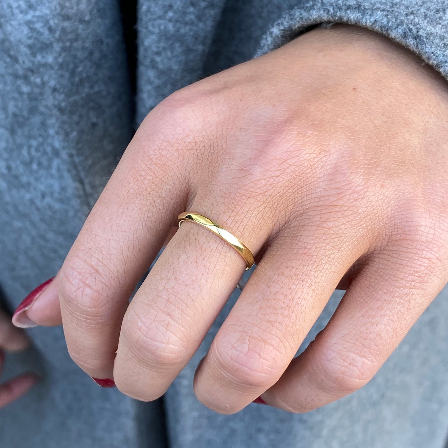 Sunshine Faceted Band Ring