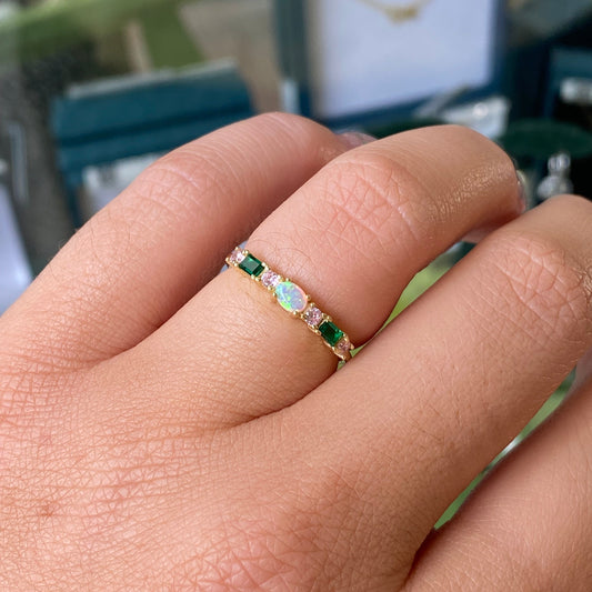 Sunshine Super Dainty Multicolour Ring