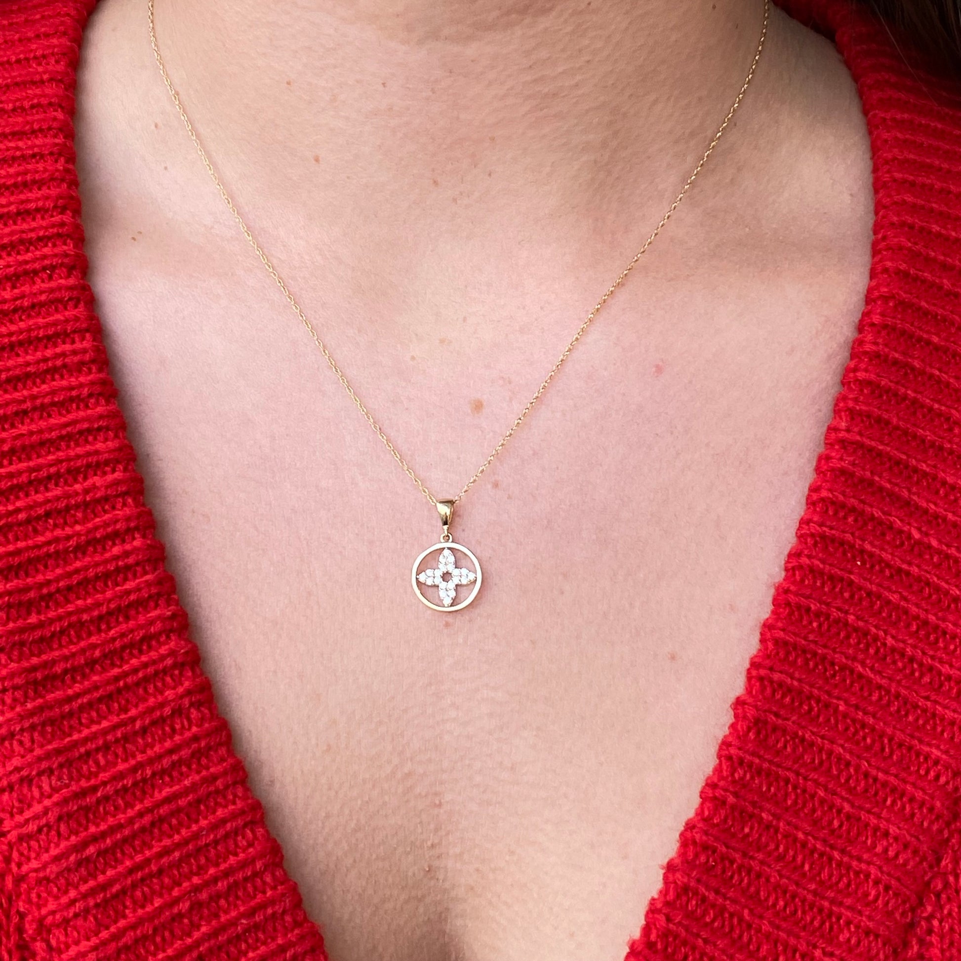 9ct Gold CZ Louis Necklace - John Ross Jewellers