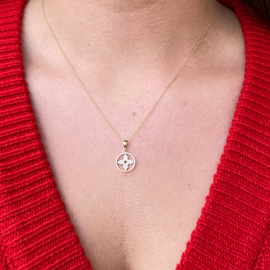 9ct Gold CZ Louis Necklace - John Ross Jewellers