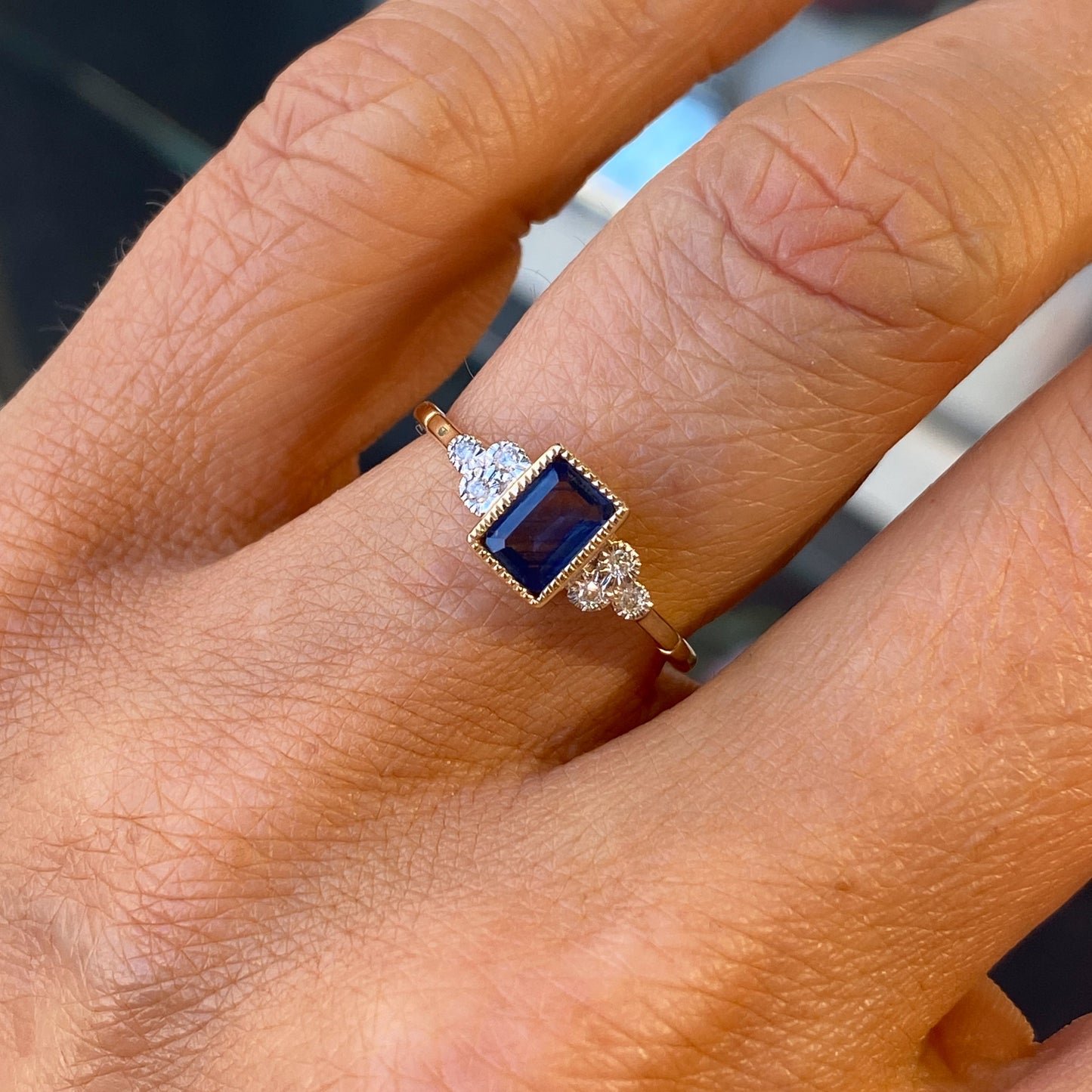 9ct Gold Sapphire & Diamond Ring - John Ross Jewellers