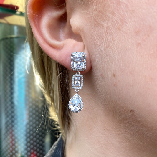 Silver Margaret Drop Earrings - John Ross Jewellers