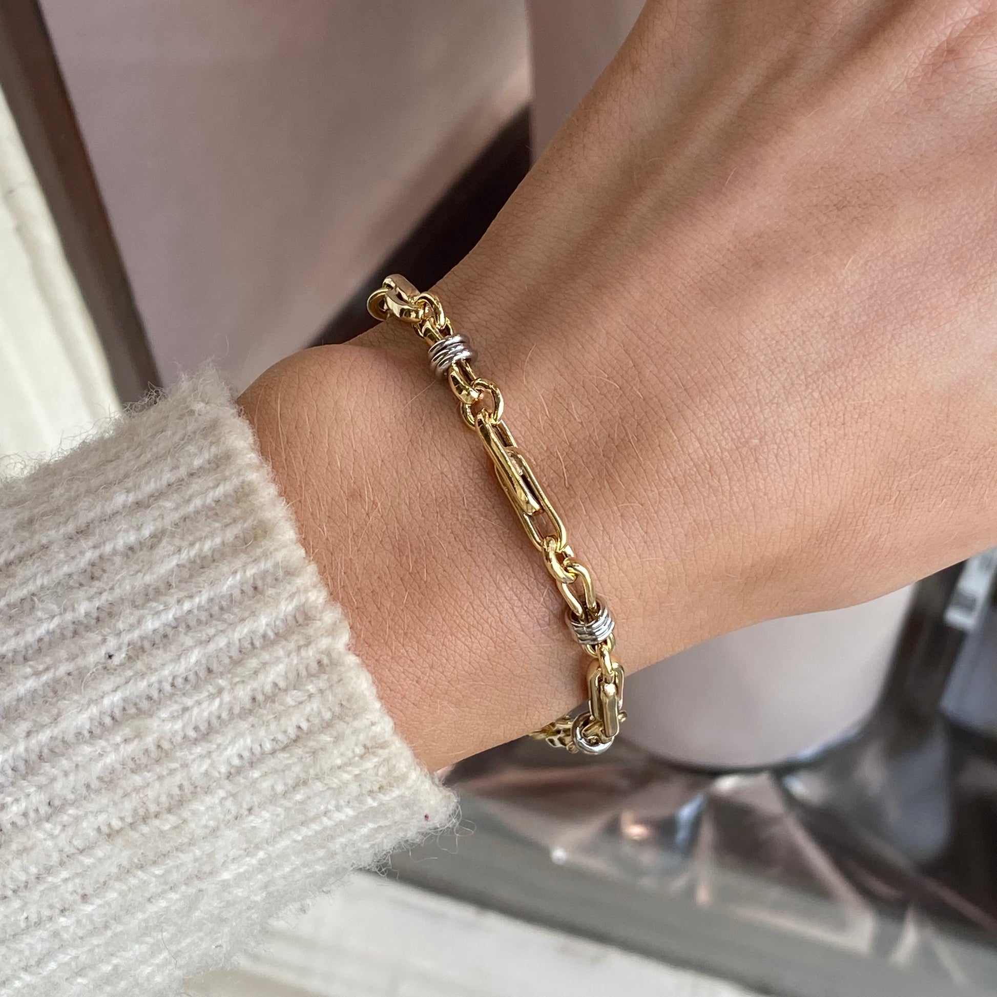 Sunshine Two Tone Bracelet | 20cm - John Ross Jewellers