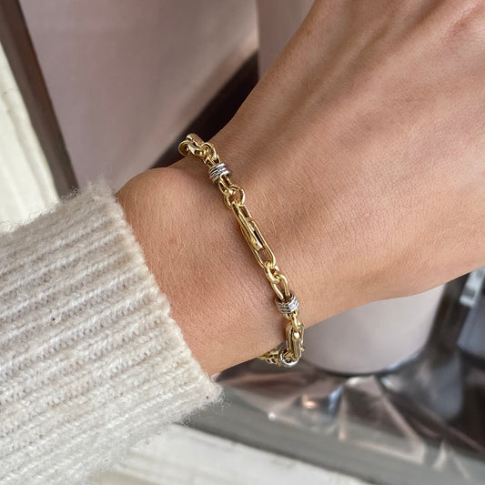 Sunshine Two Tone Bracelet | 20cm - John Ross Jewellers
