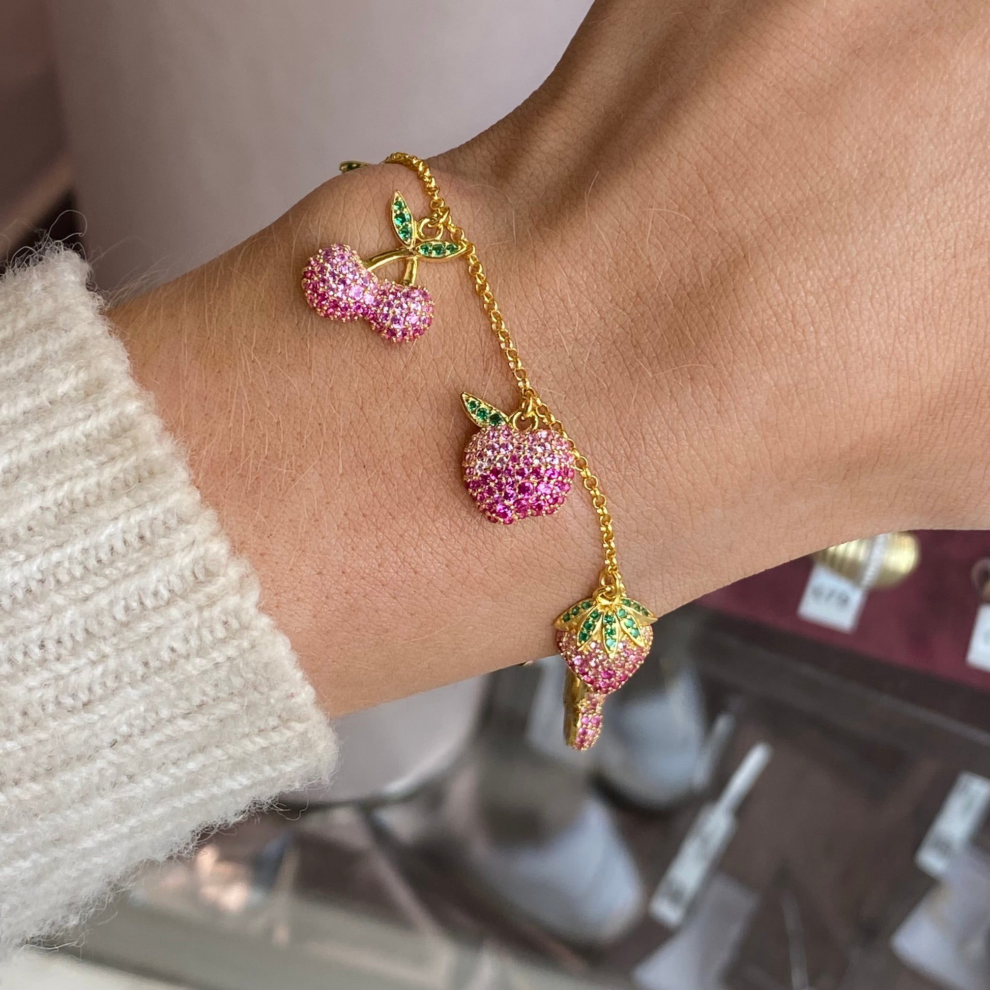 Sunshine Fruit Salad Charm Bracelet | 16+3cm - John Ross Jewellers