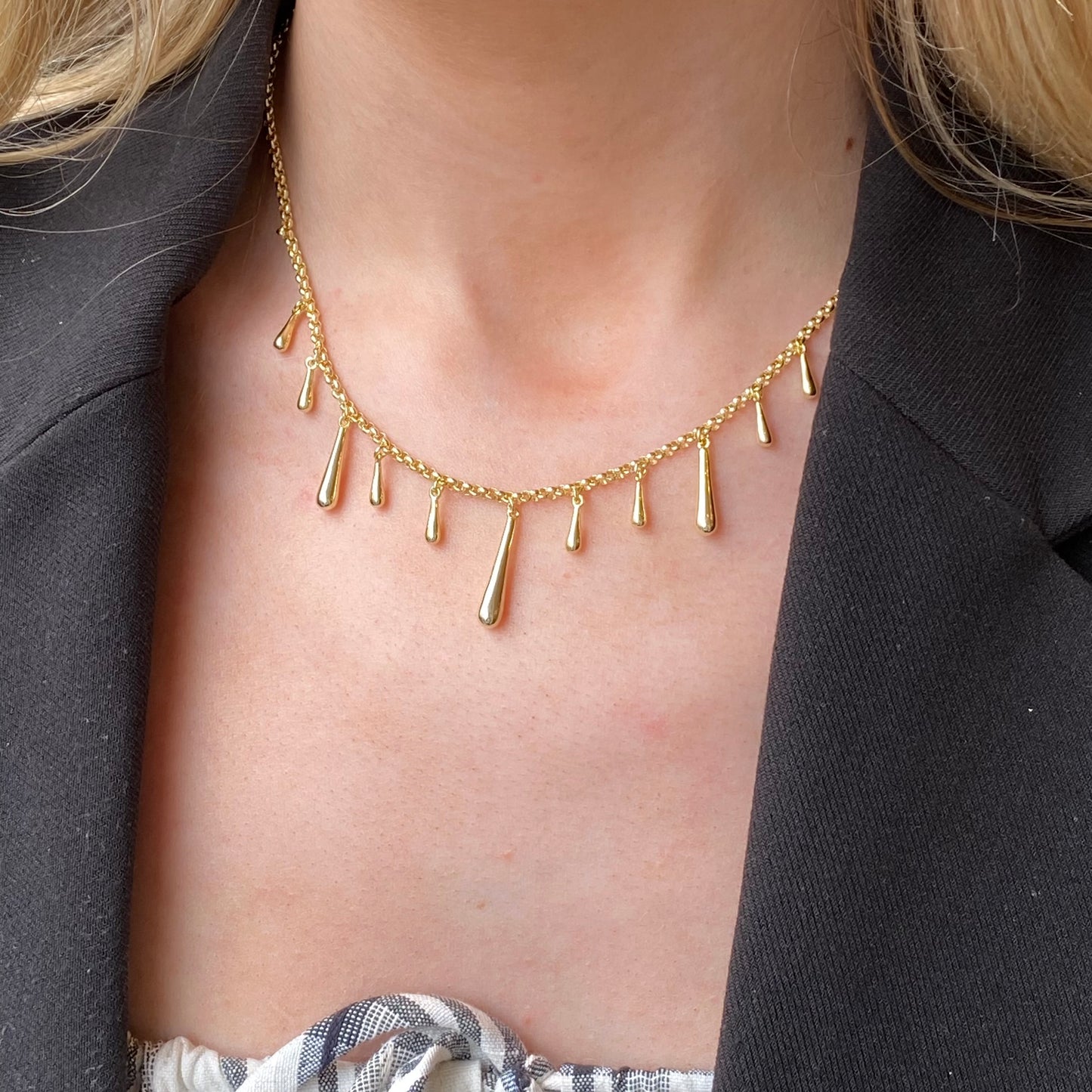 Sunshine Long Drops Fringe Necklace | 42cm - John Ross Jewellers