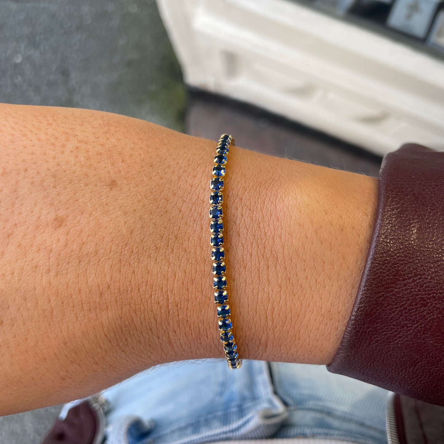 Sunshine CZ Tennis Bracelet | Blue 3mm