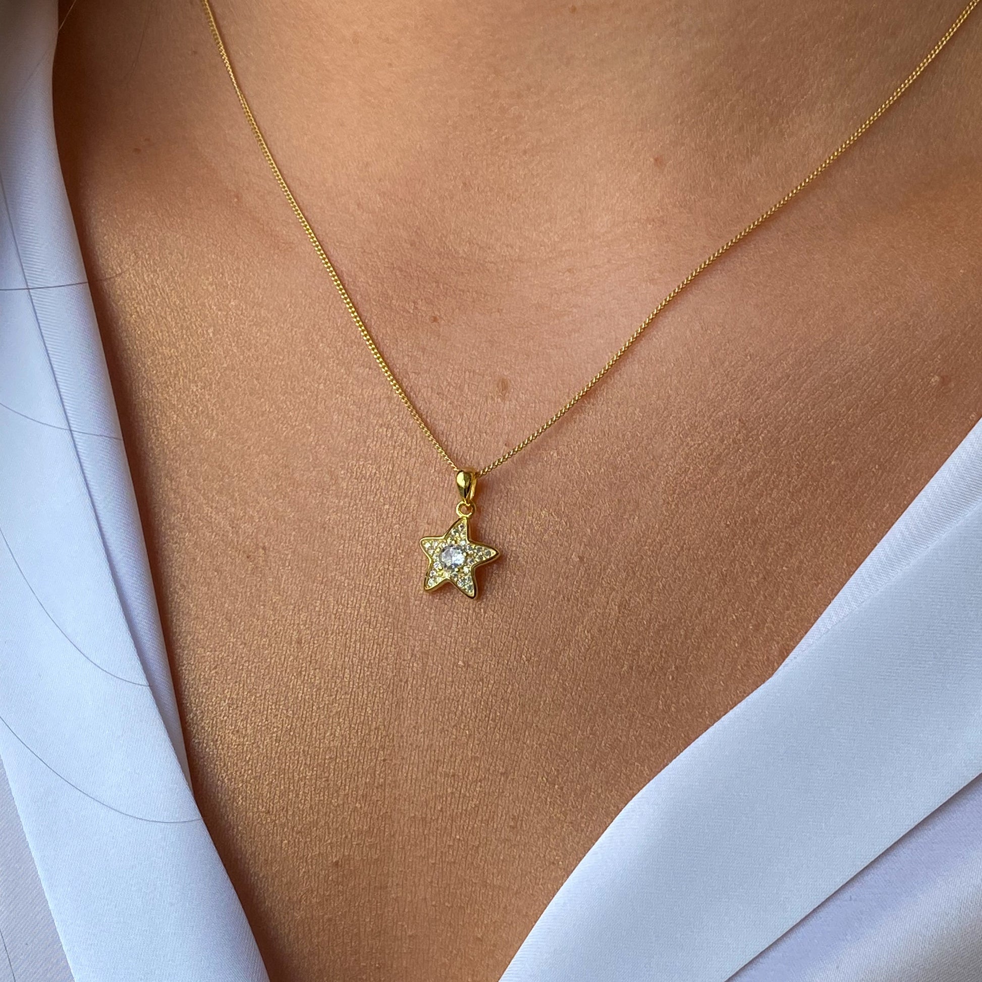 Sunshine CZ Earring & Necklace Set | Starfish - John Ross Jewellers