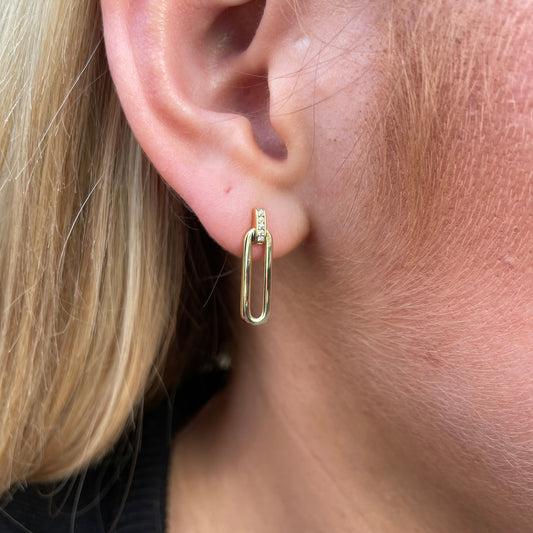Sunshine Paper Link Drop Earrings