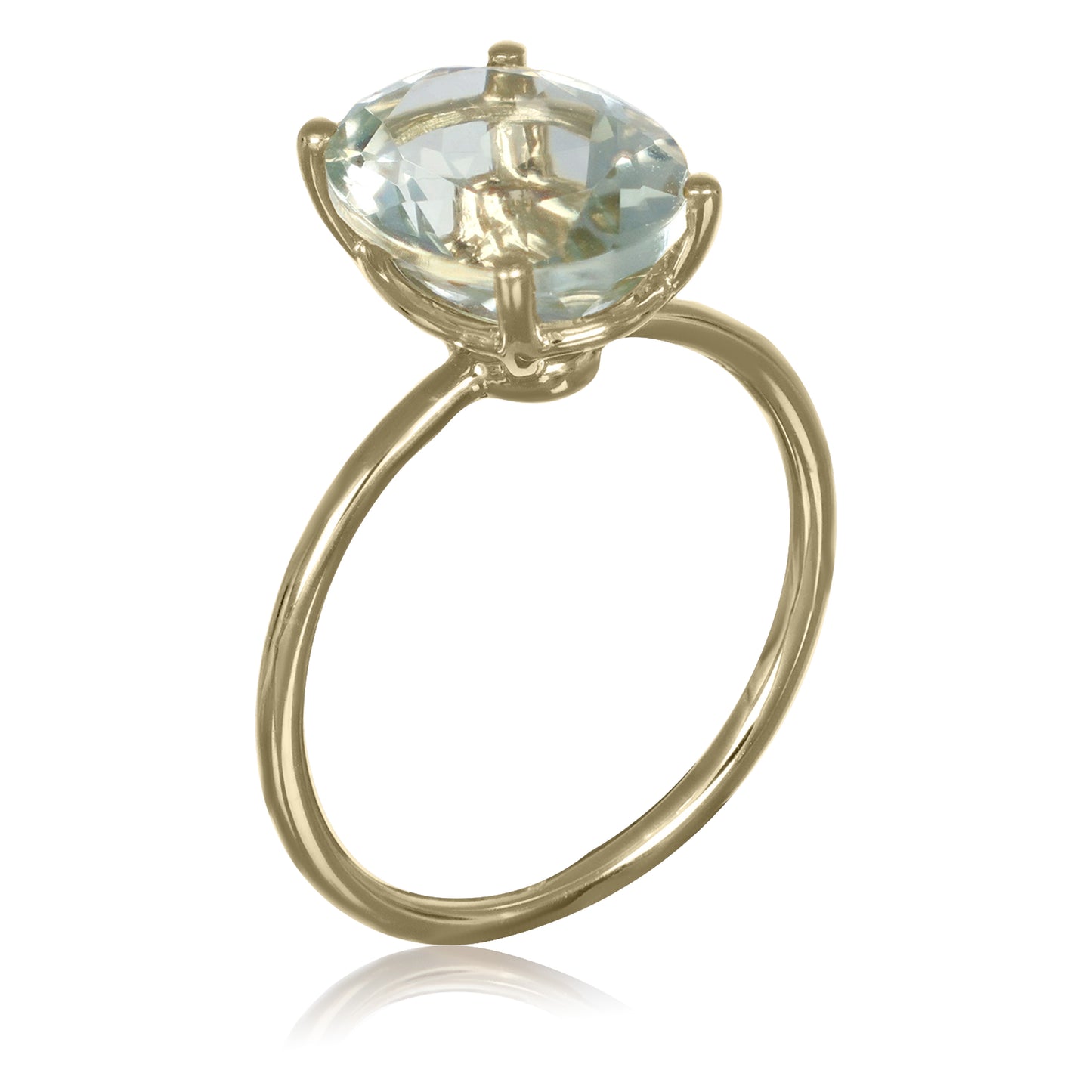 Green Amethyst Solitaire Ring | The Colour Drop - John Ross Jewellers