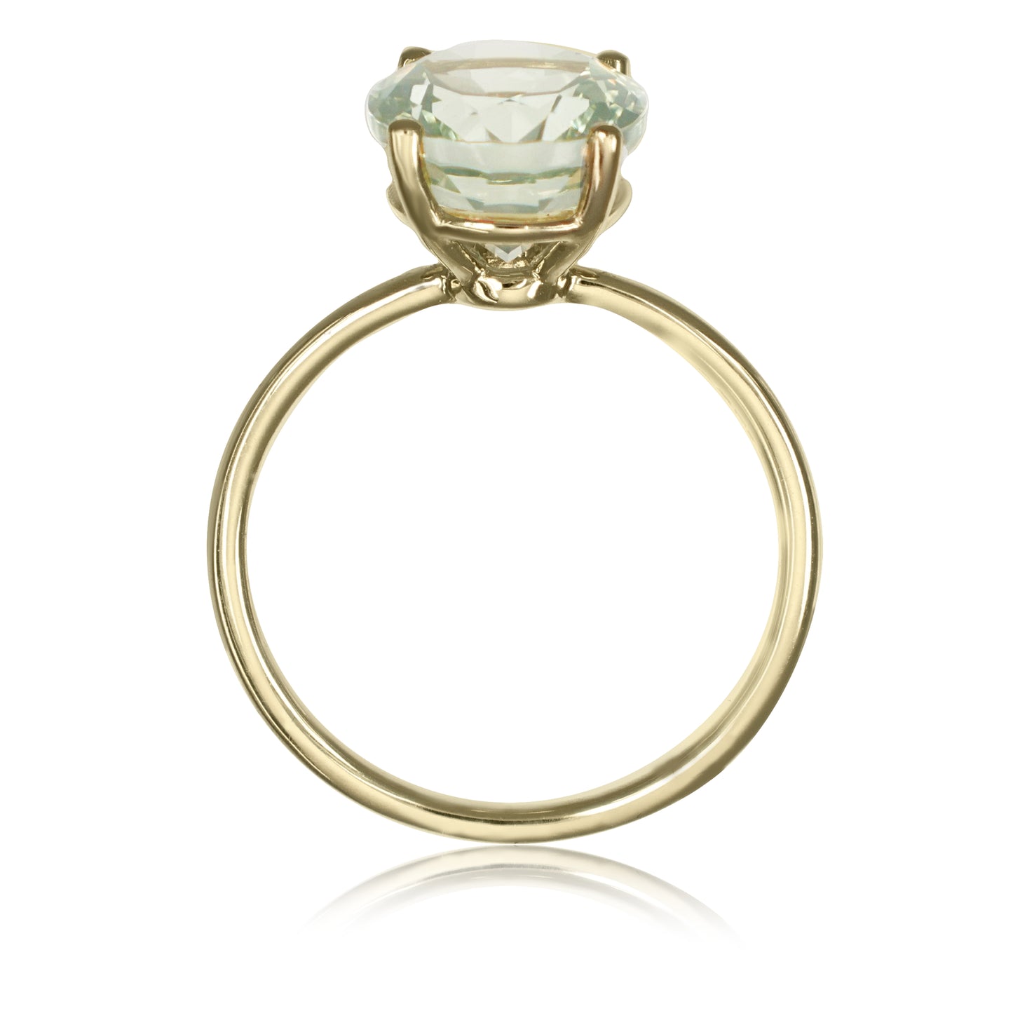 Green Amethyst Solitaire Ring | The Colour Drop - John Ross Jewellers