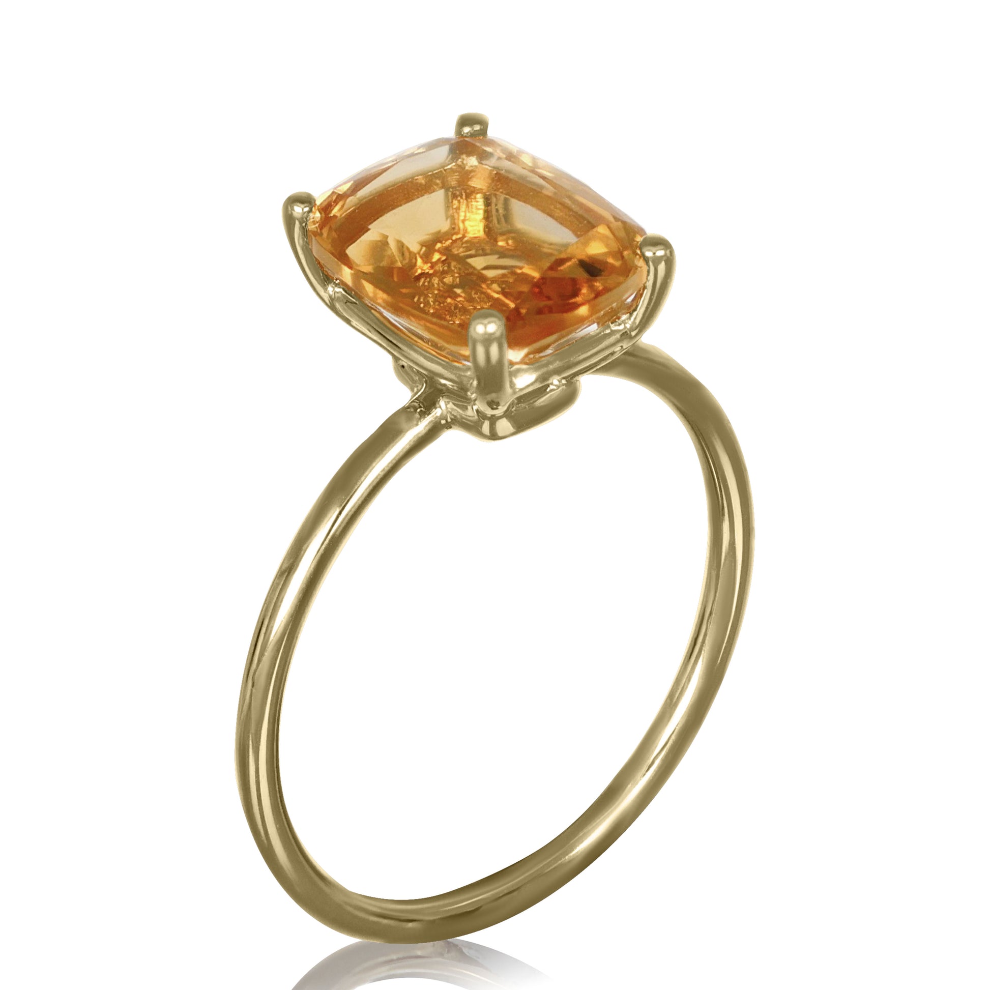 Citrine Solitaire Ring | The Colour Drop - John Ross Jewellers