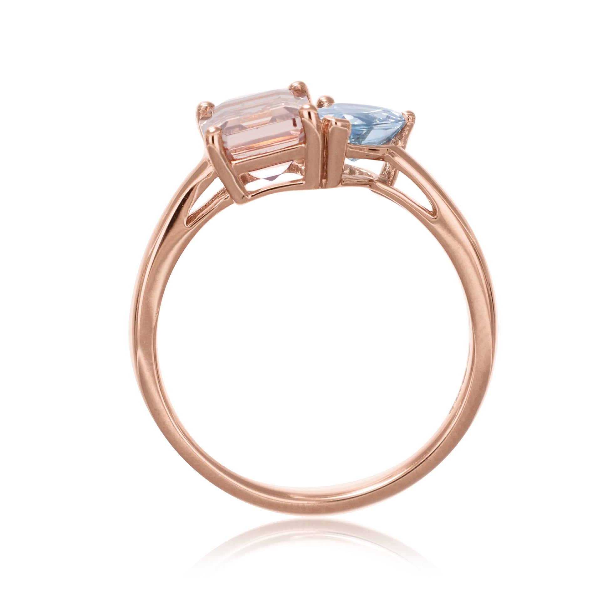 Morganite & Topaz Moi et Toi Ring | The Colour Drop - John Ross Jewellers