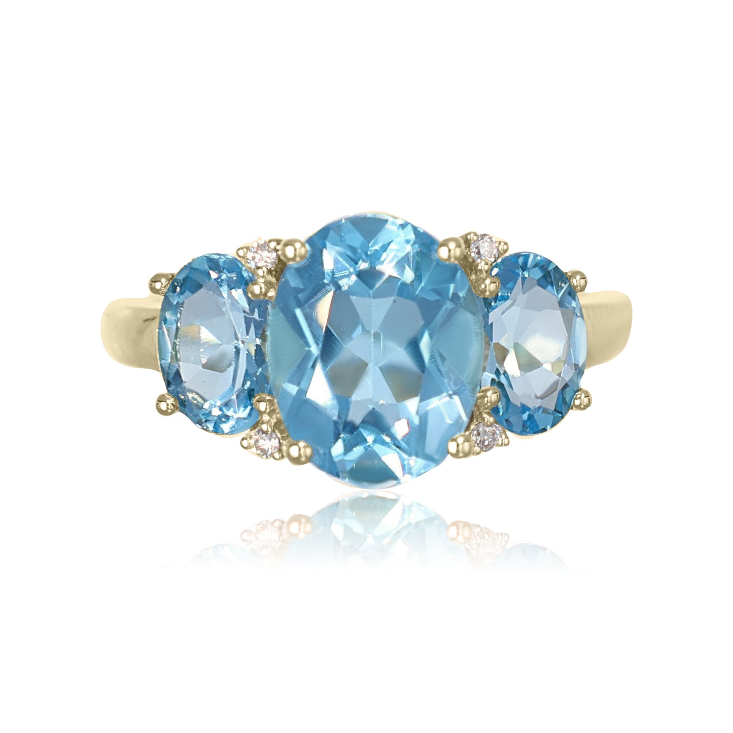 Blue Topaz Trilogy Ring | The Colour Drop - John Ross Jewellers