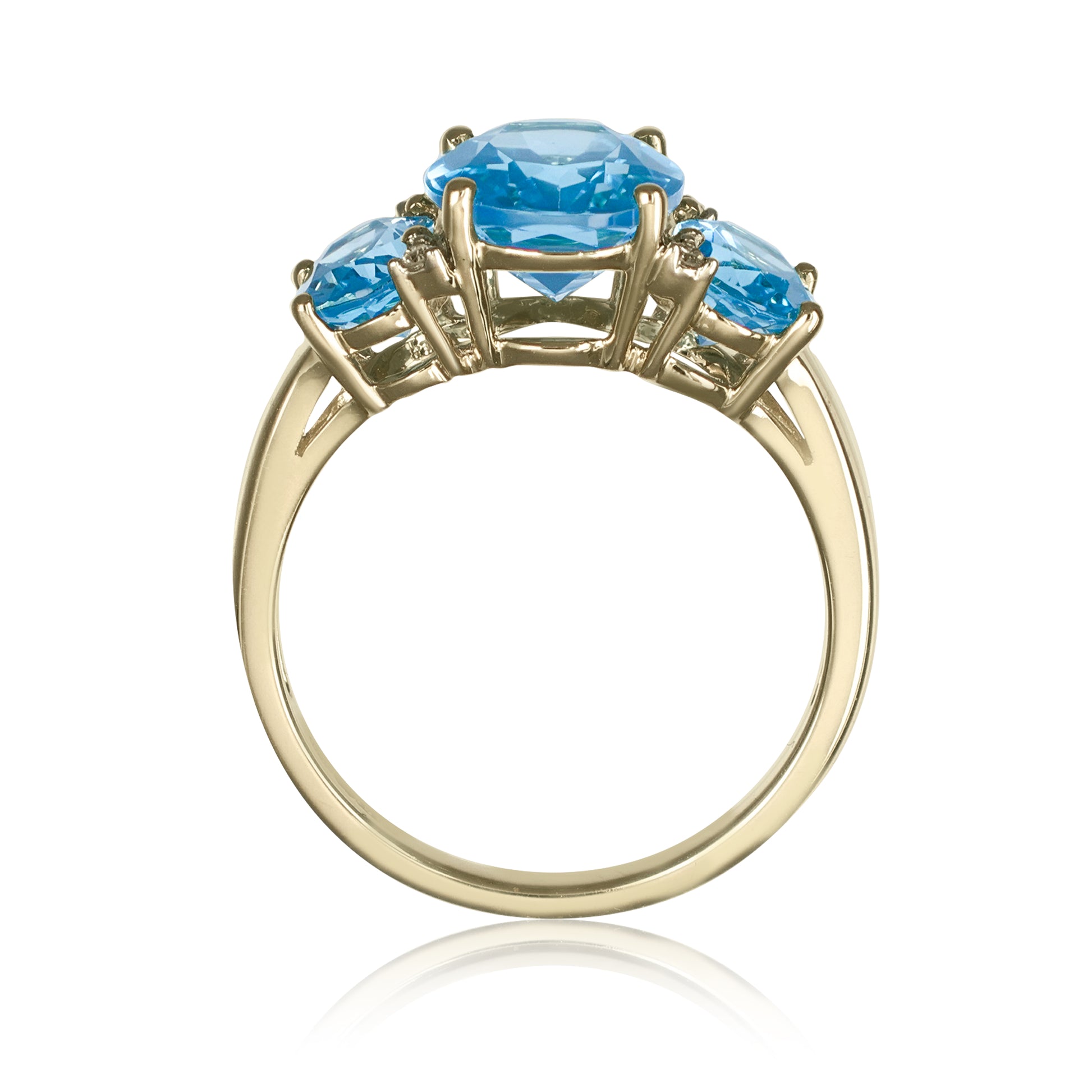 Blue Topaz Trilogy Ring | The Colour Drop - John Ross Jewellers