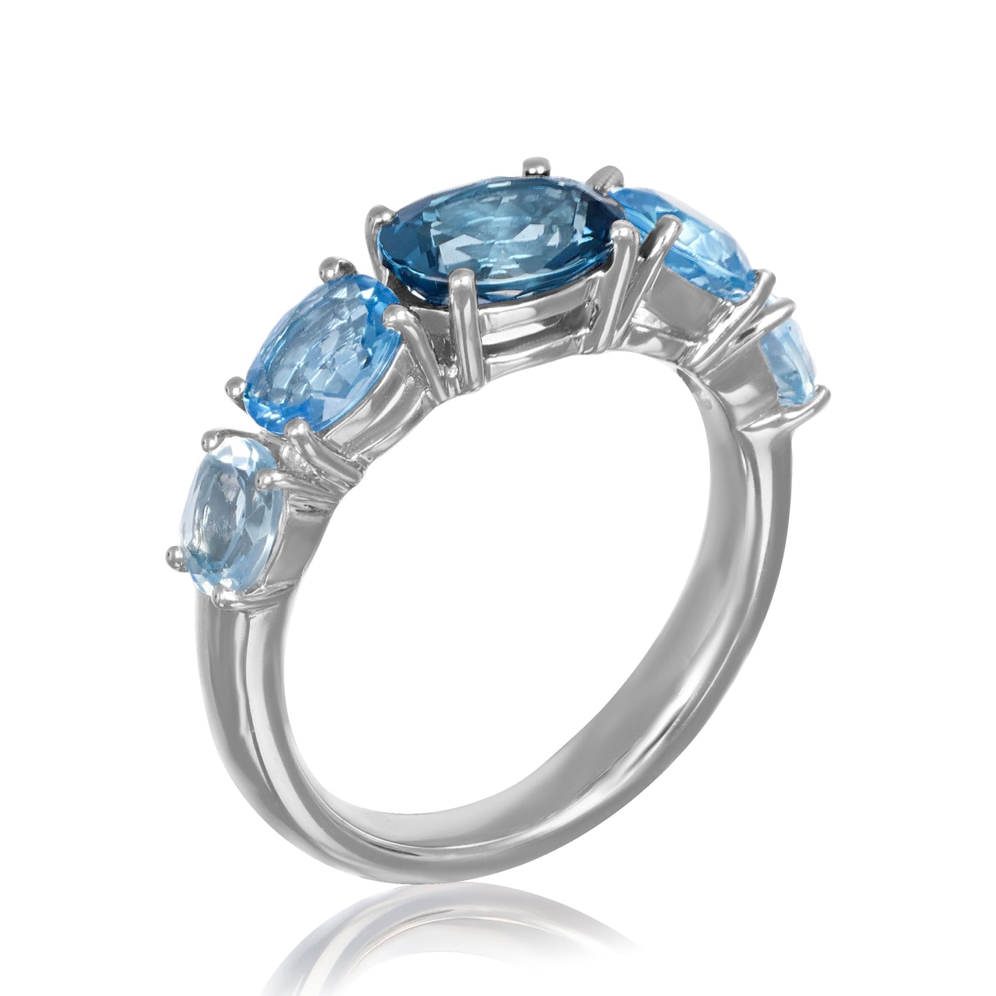 Blue Topaz Band Ring | The Colour Drop - John Ross Jewellers