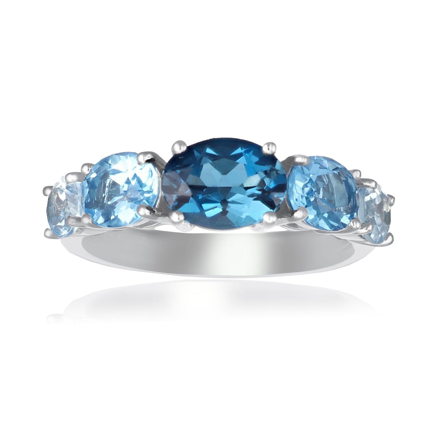 Blue Topaz Band Ring | The Colour Drop - John Ross Jewellers