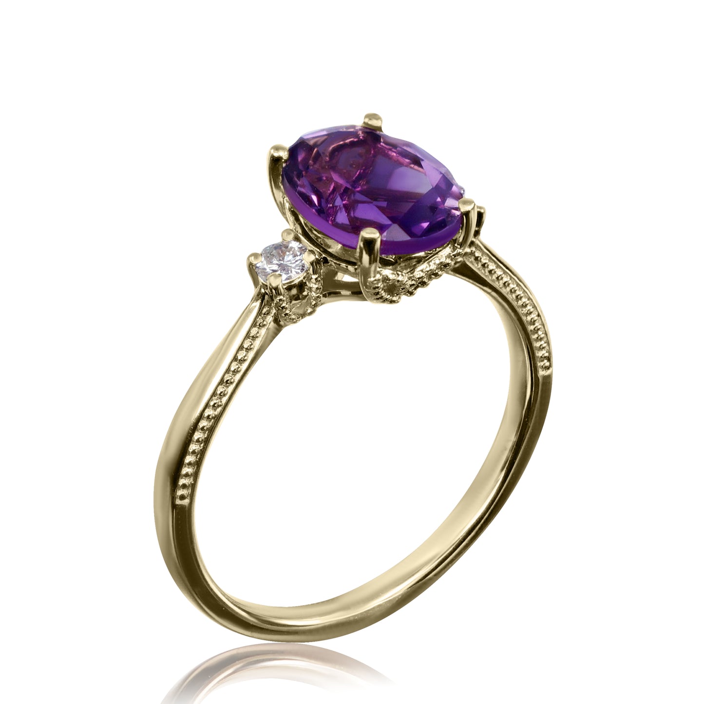 Amethyst Solitaire Ring | The Colour Drop - John Ross Jewellers
