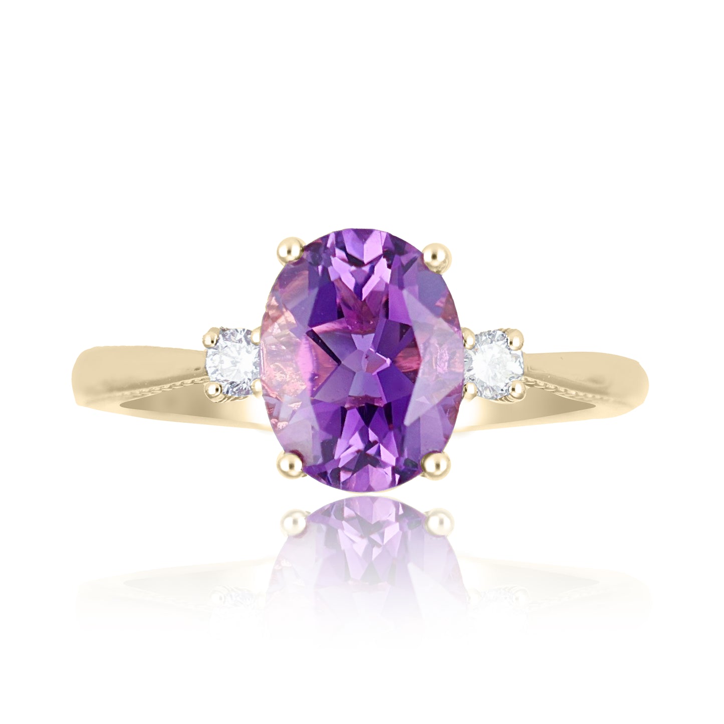 Amethyst Solitaire Ring | The Colour Drop - John Ross Jewellers