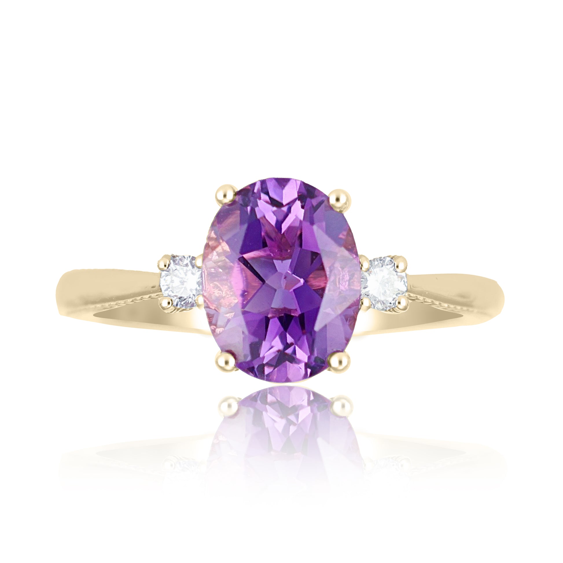 Amethyst Solitaire Ring | The Colour Drop - John Ross Jewellers