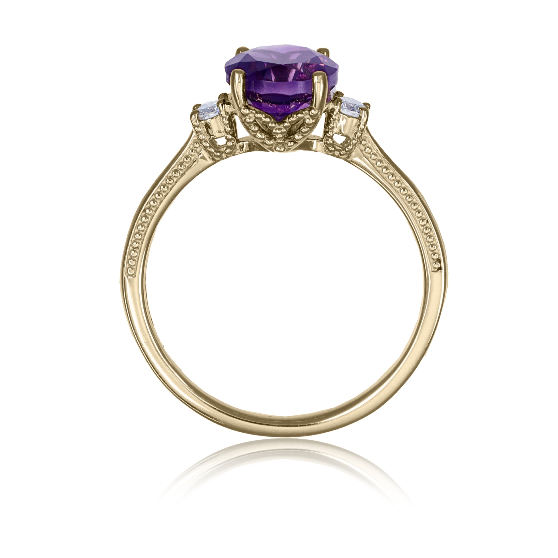 Amethyst Solitaire Ring | The Colour Drop - John Ross Jewellers