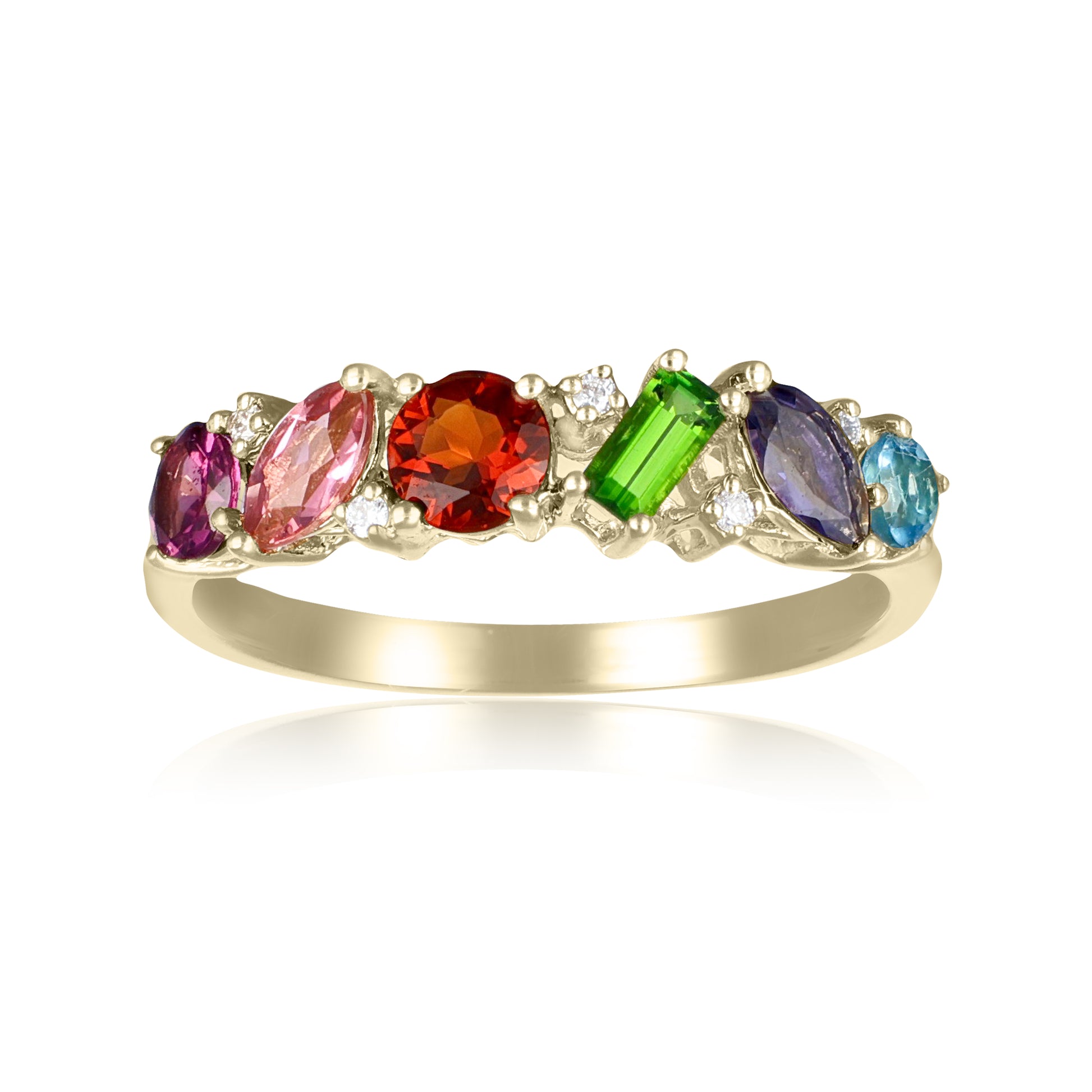 Vibrant Gemstone Band Ring | The Colour Drop - John Ross Jewellers