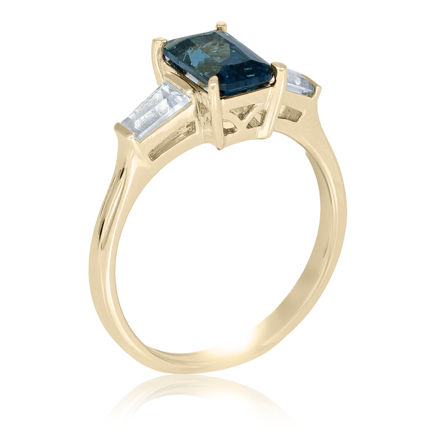 Blue Topaz Trilogy Ring | The Colour Drop - John Ross Jewellers
