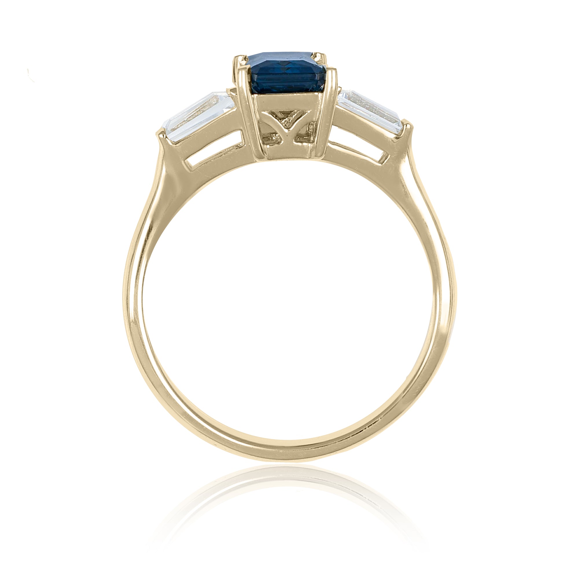 Blue Topaz Trilogy Ring | The Colour Drop - John Ross Jewellers