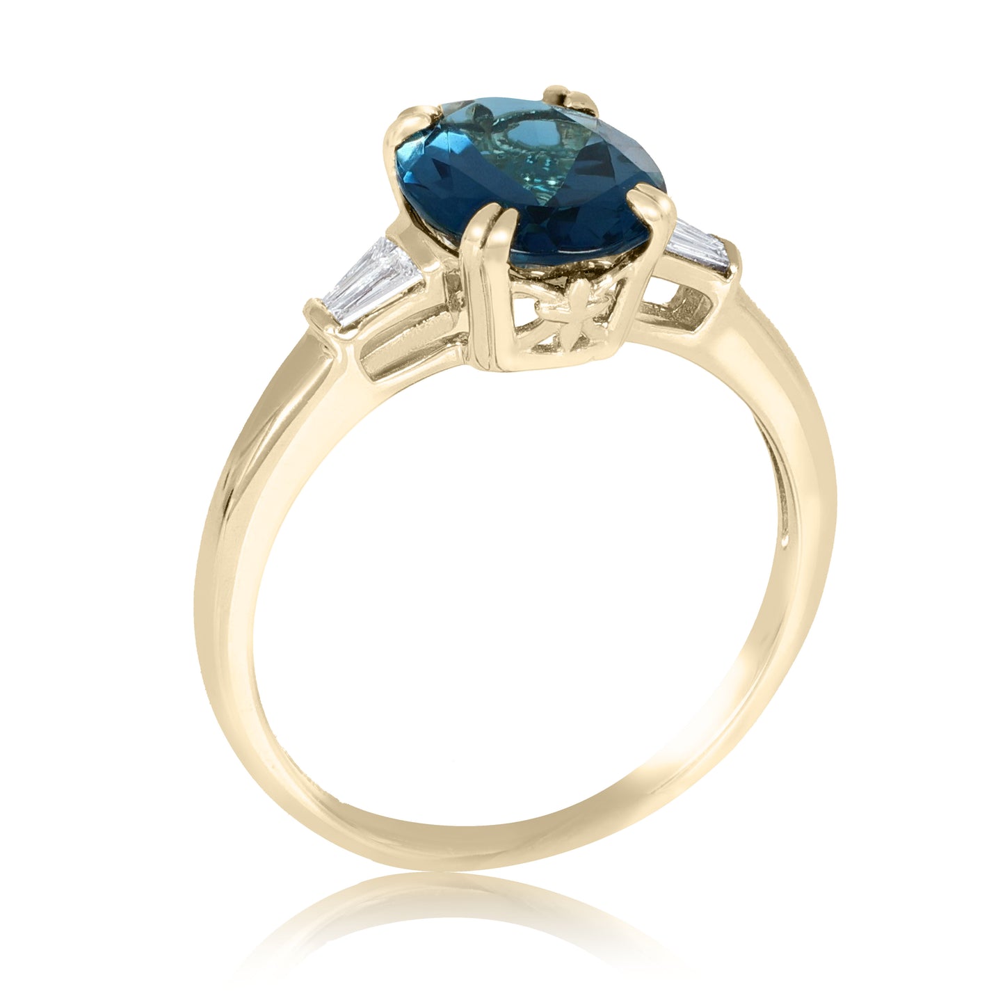 London Blue Topaz Trilogy Ring | The Colour Drop - John Ross Jewellers