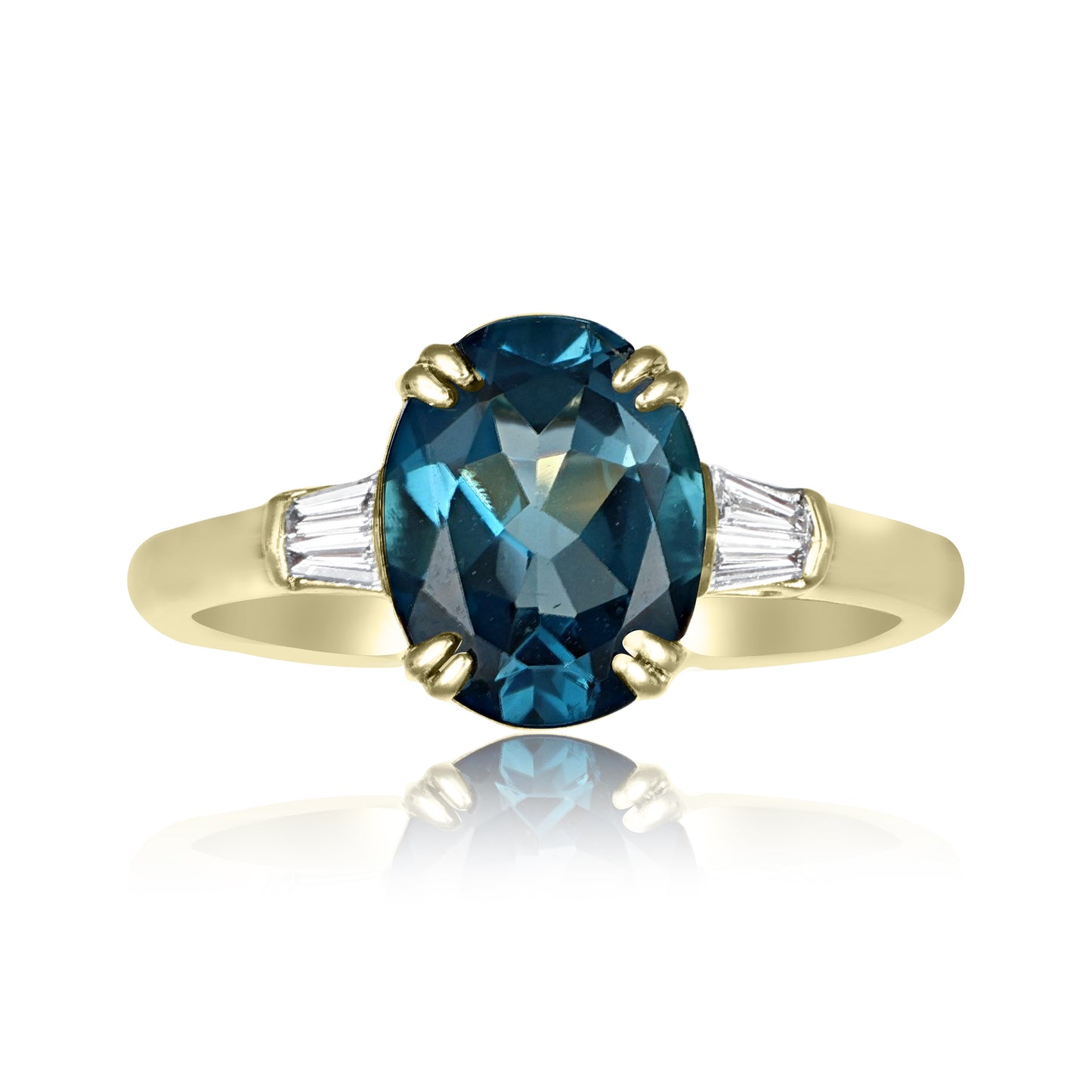London Blue Topaz Trilogy Ring | The Colour Drop - John Ross Jewellers