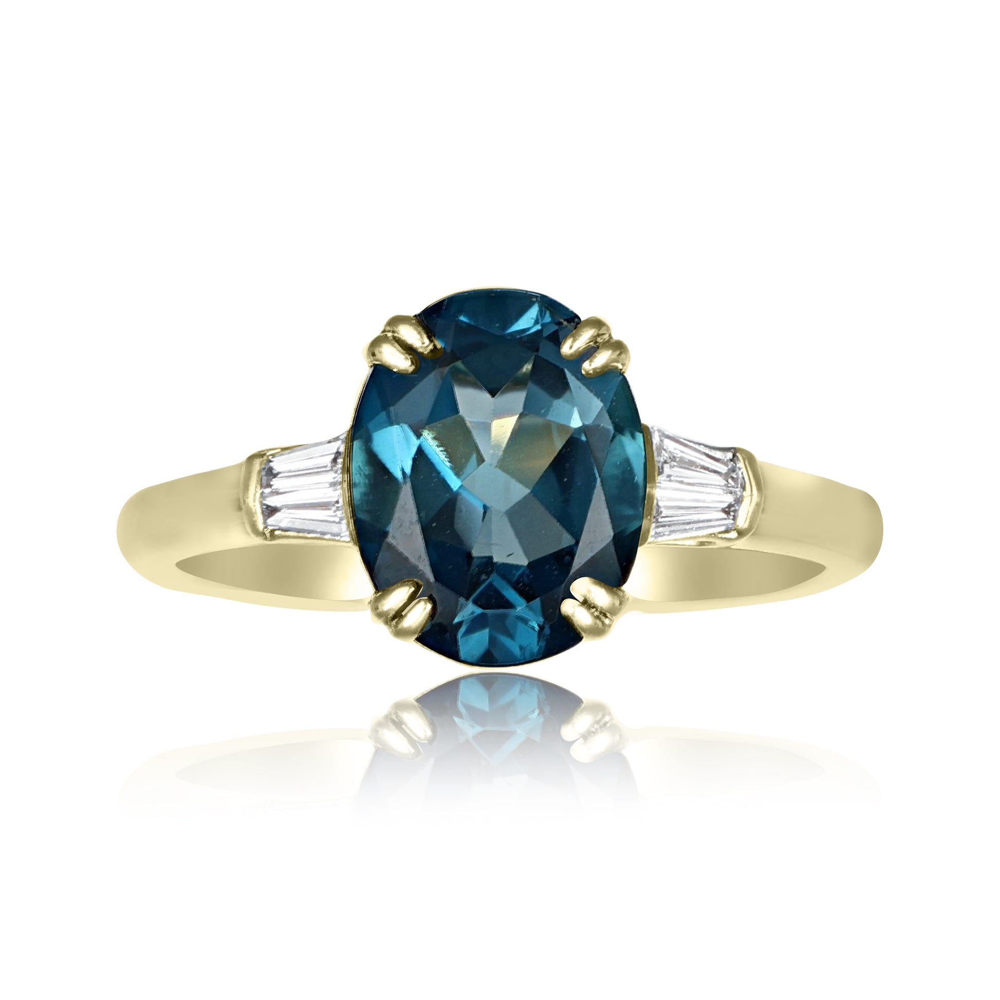 London Blue Topaz Trilogy Ring | The Colour Drop - John Ross Jewellers