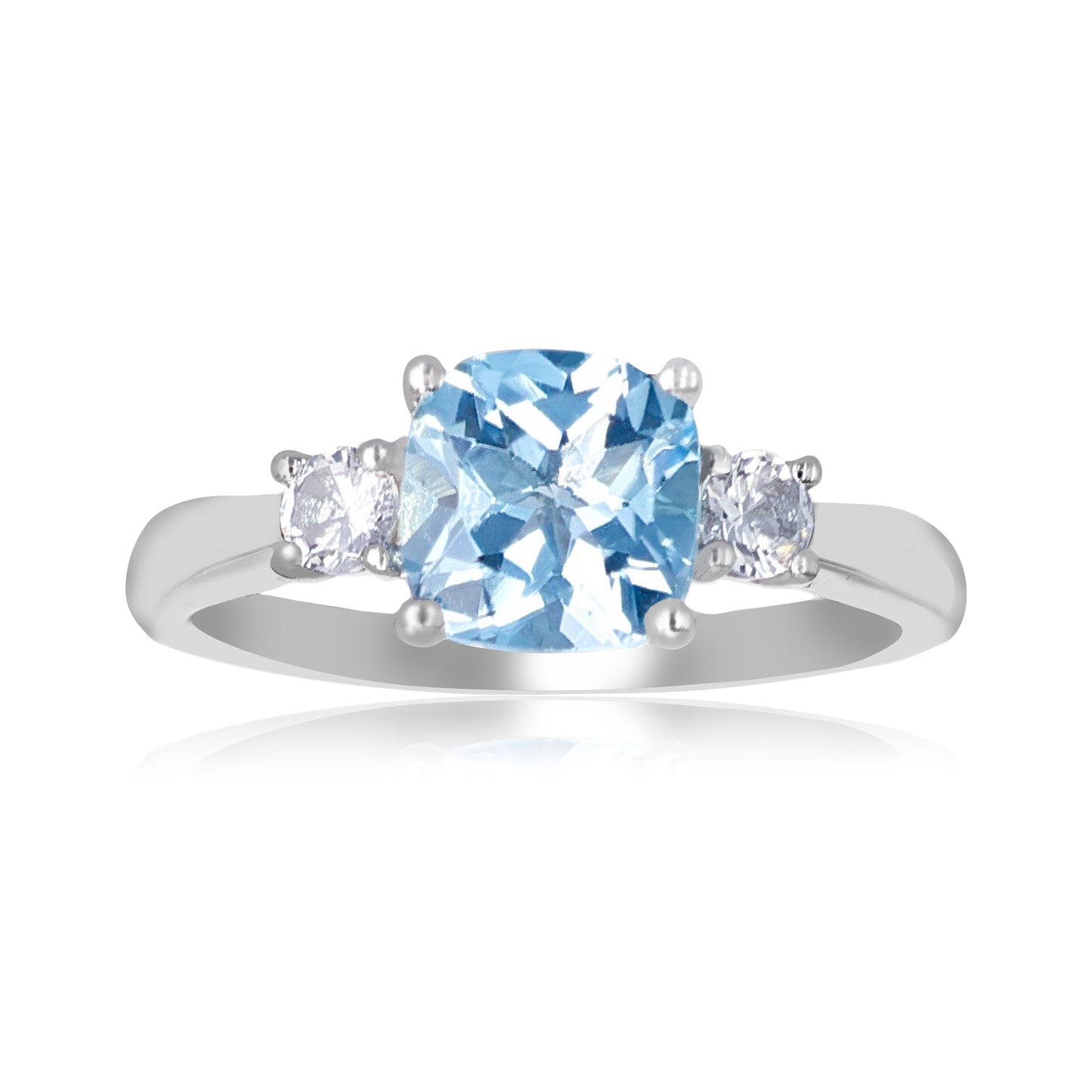 Blue Topaz Trilogy Ring | The Colour Drop - John Ross Jewellers