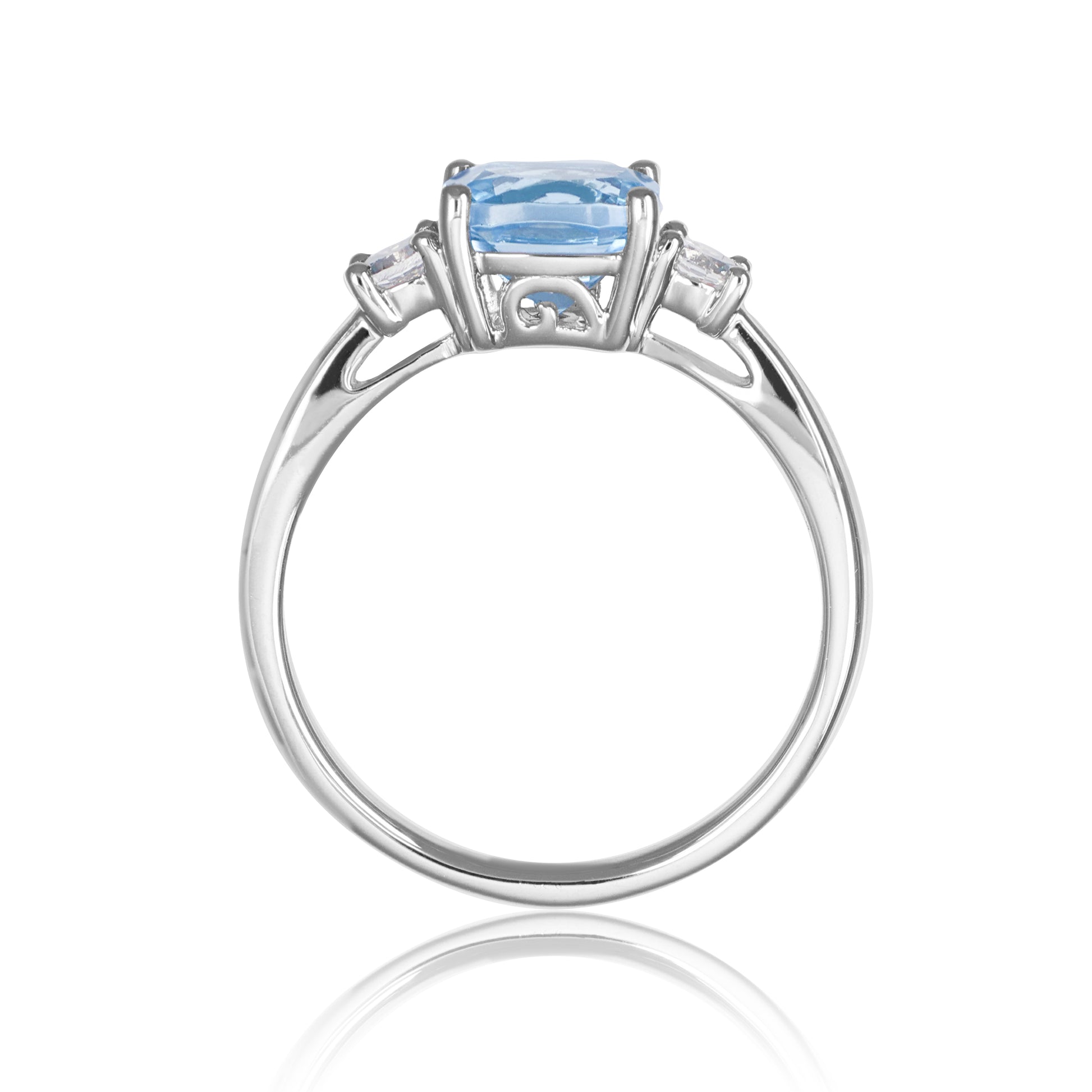 Blue Topaz Trilogy Ring | The Colour Drop - John Ross Jewellers