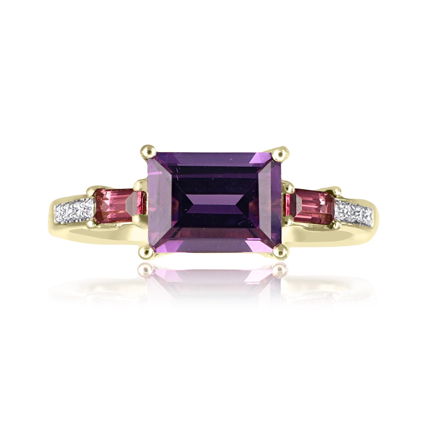 Amethyst & Pink Tourmaline Statement Ring | The Colour Drop - John Ross Jewellers