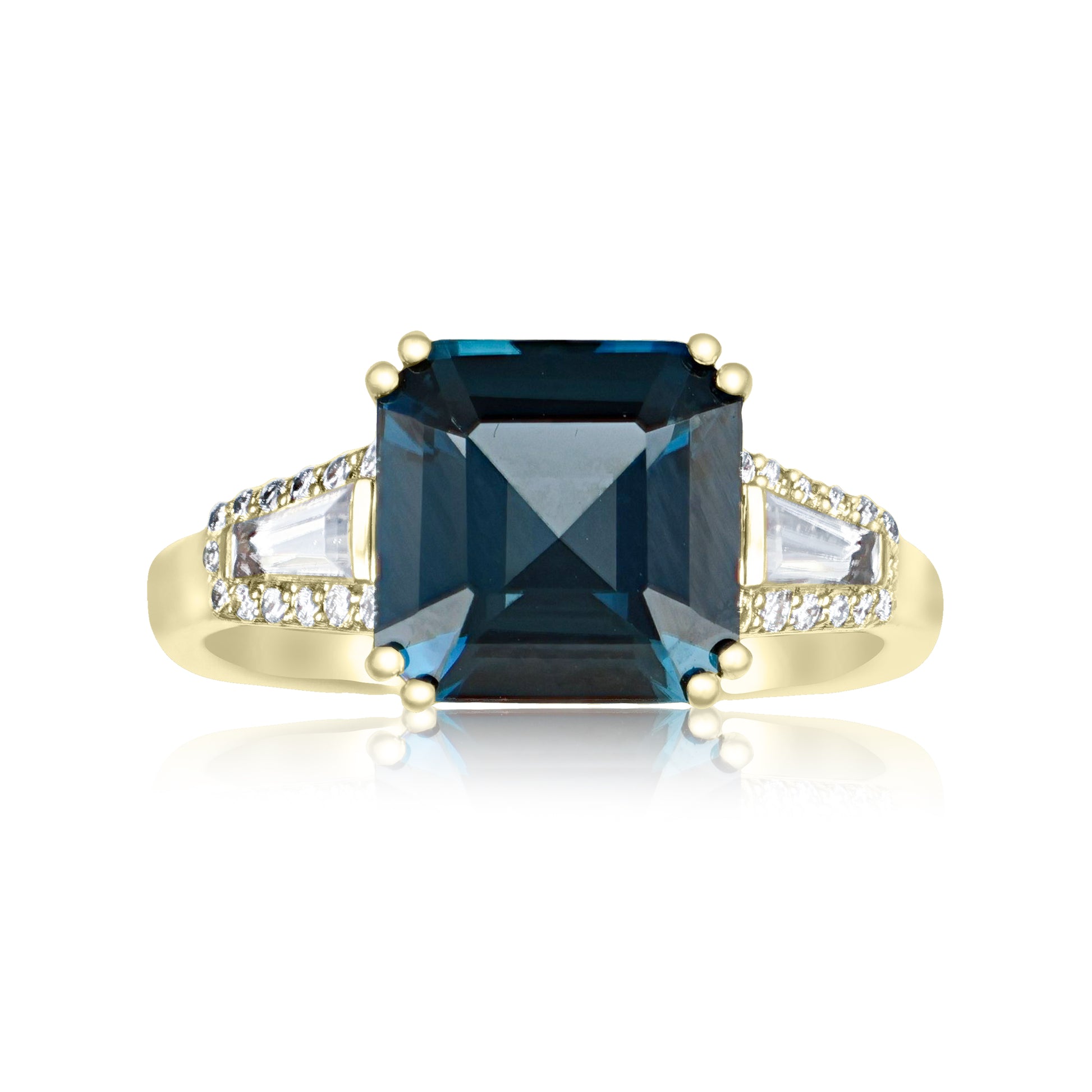 London Blue Topaz Trilogy Ring | The Colour Drop - John Ross Jewellers