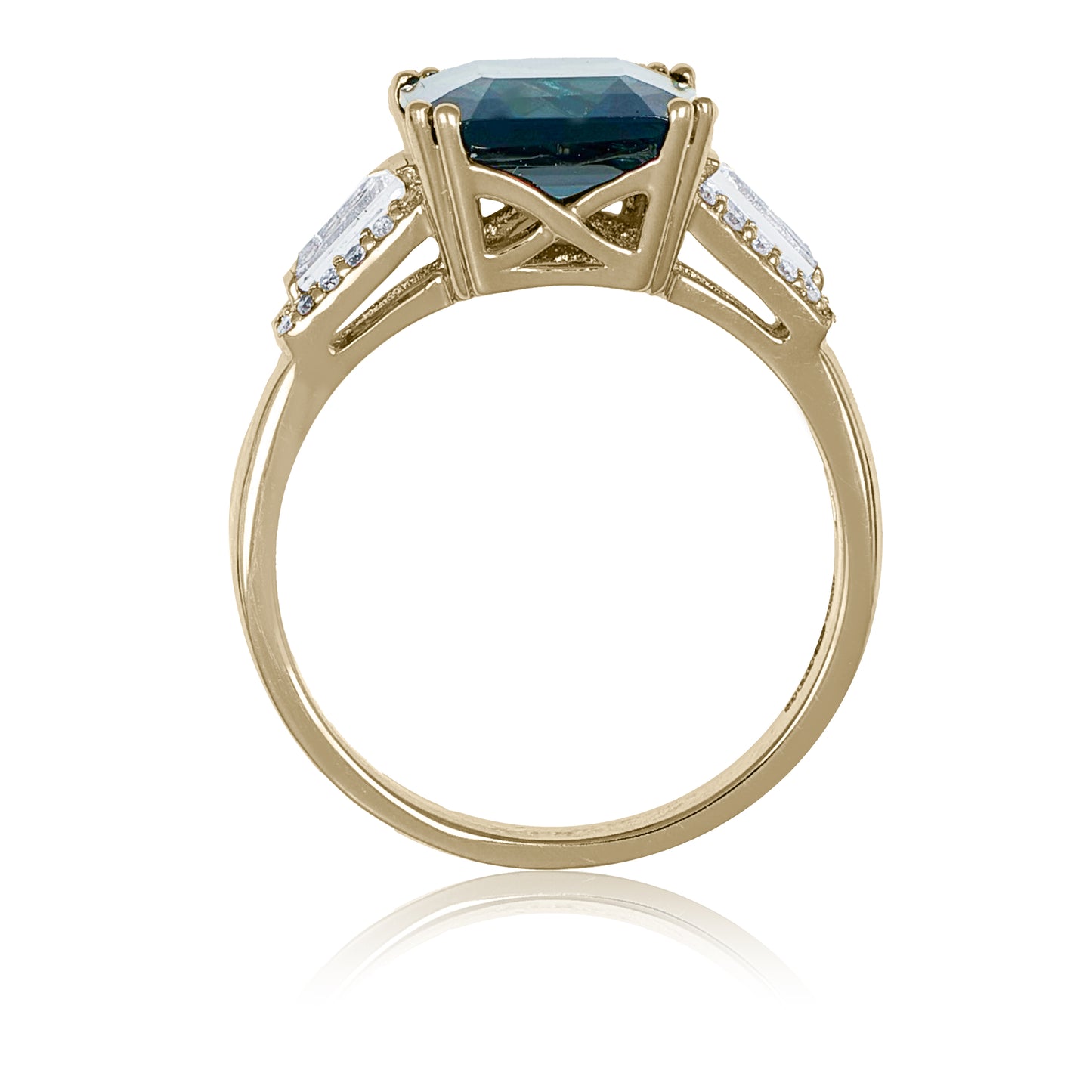 London Blue Topaz Trilogy Ring | The Colour Drop - John Ross Jewellers