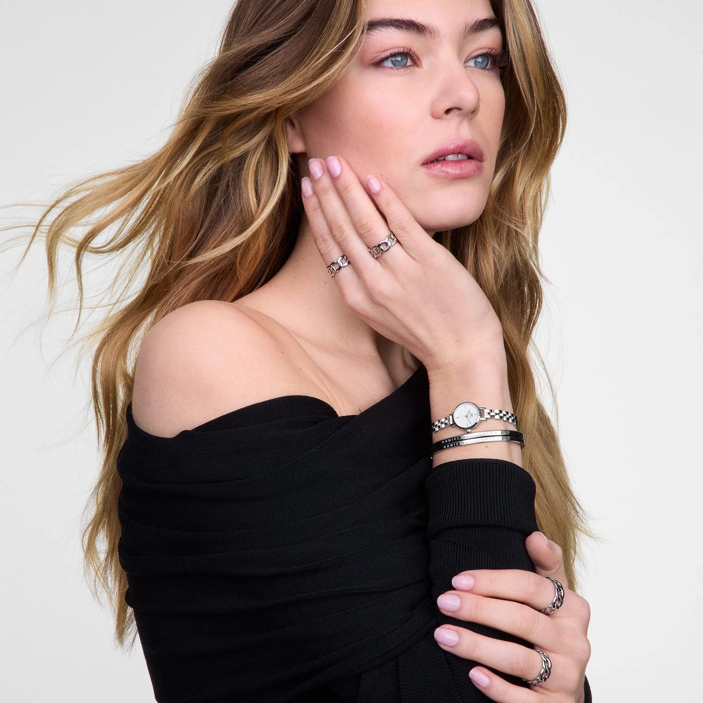 Daniel Wellington Petite Mini Arch 3-link Silver | 19mm