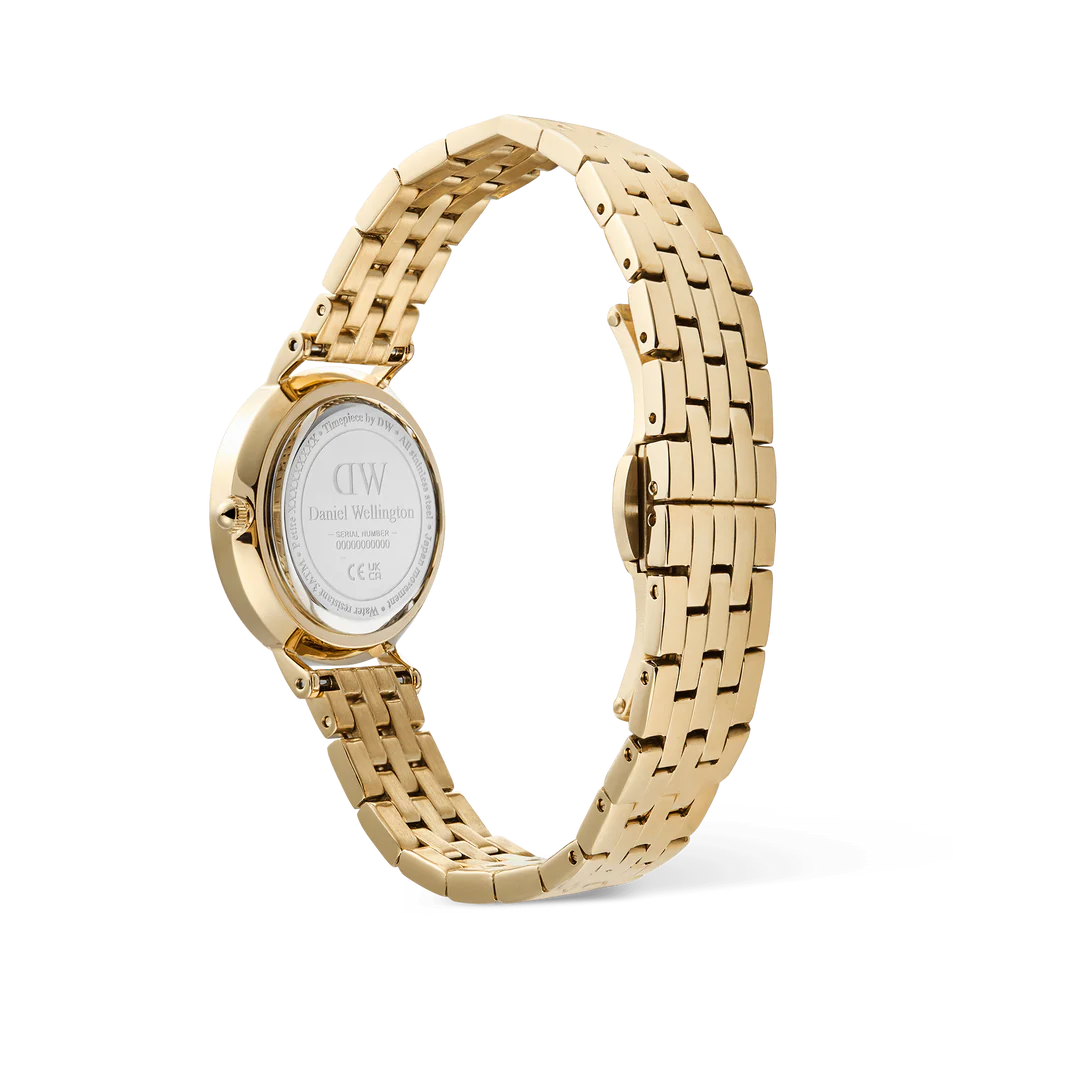 Daniel Wellington Petite Roman Numerals Date 5-link Gold | 28mm - John Ross Jewellers