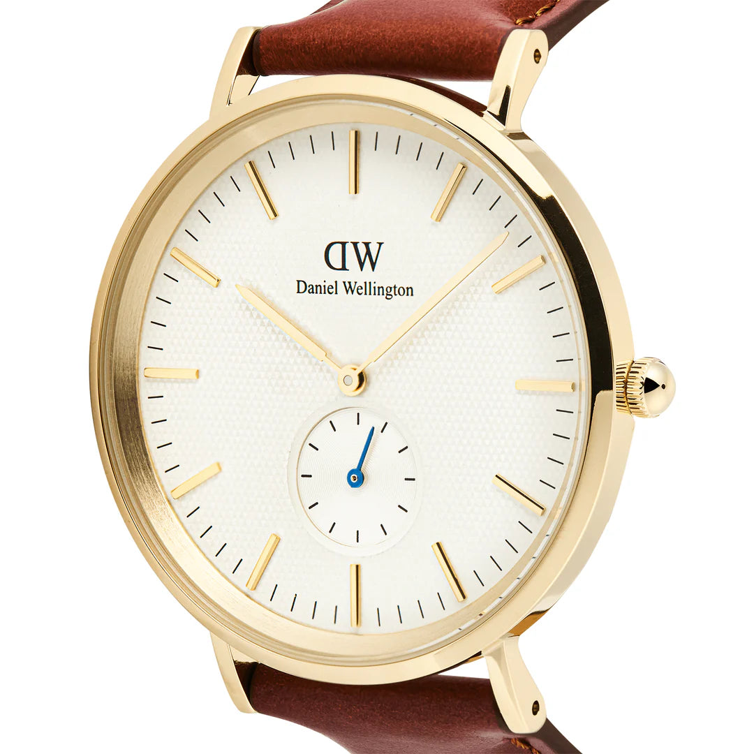 Daniel Wellington Classic Multi-Eye St Mawes Off-White Sunray Gold | 40mm - John Ross Jewellers