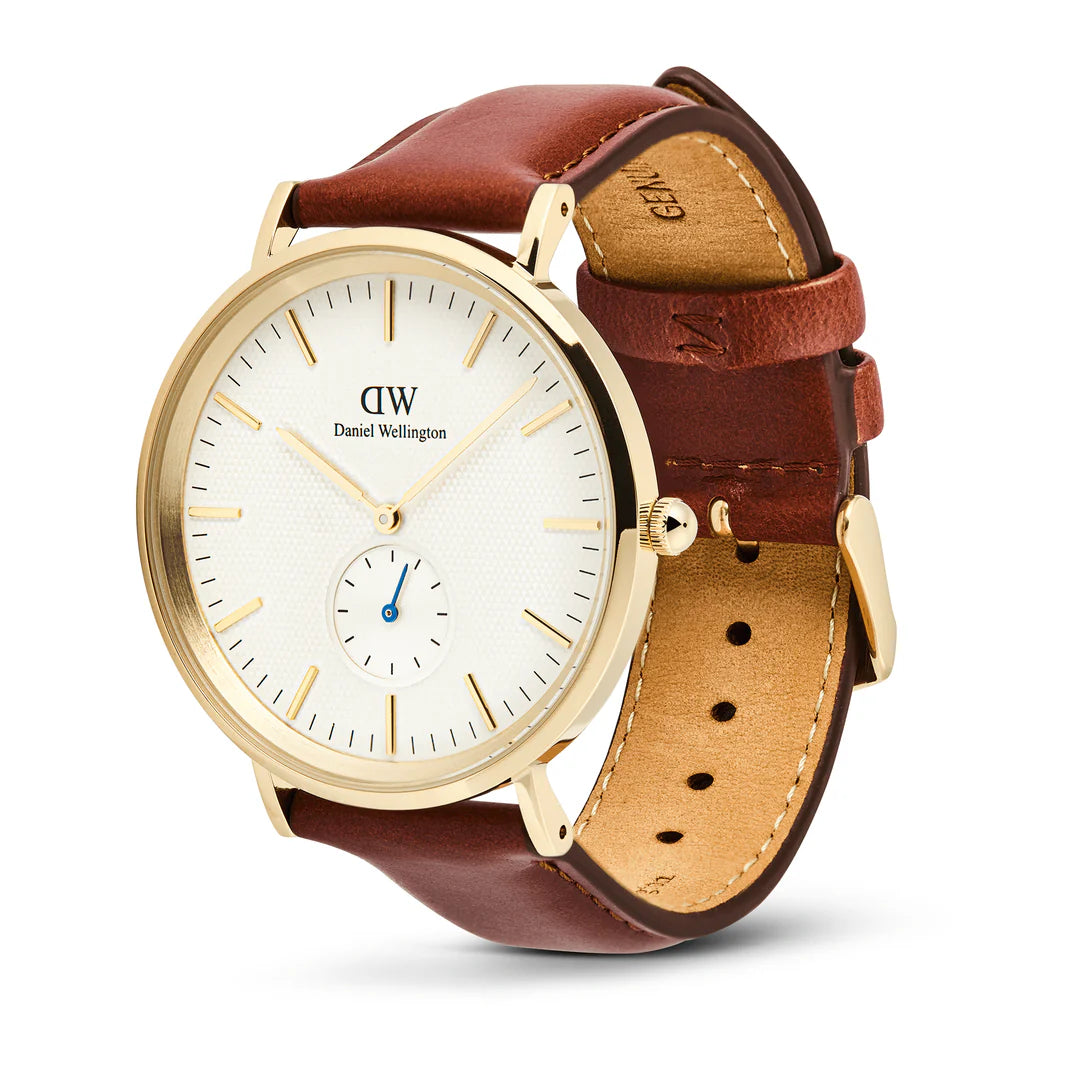 Daniel Wellington Classic Multi-Eye St Mawes Off-White Sunray Gold | 40mm - John Ross Jewellers