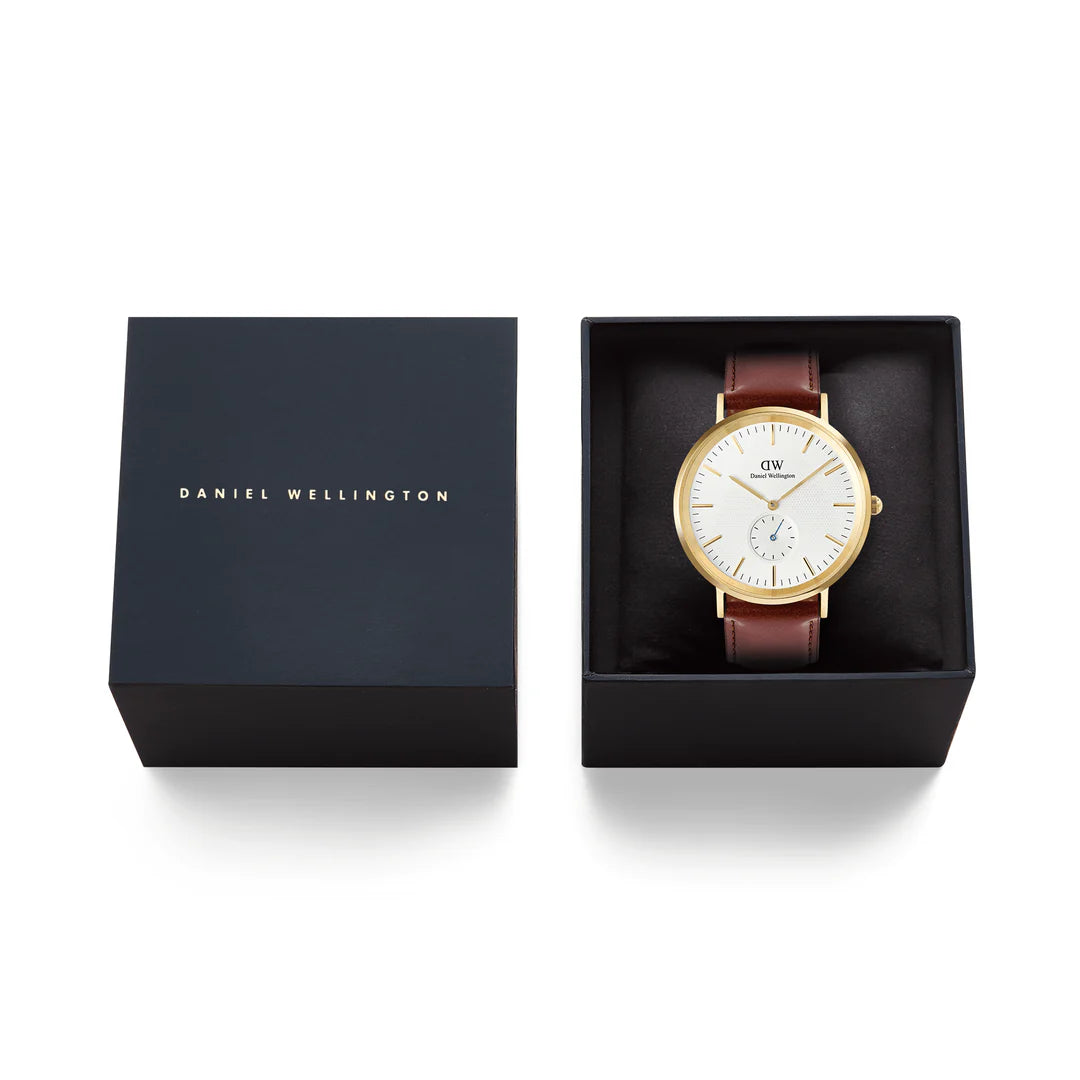Daniel Wellington Classic Multi-Eye St Mawes Off-White Sunray Gold | 40mm - John Ross Jewellers